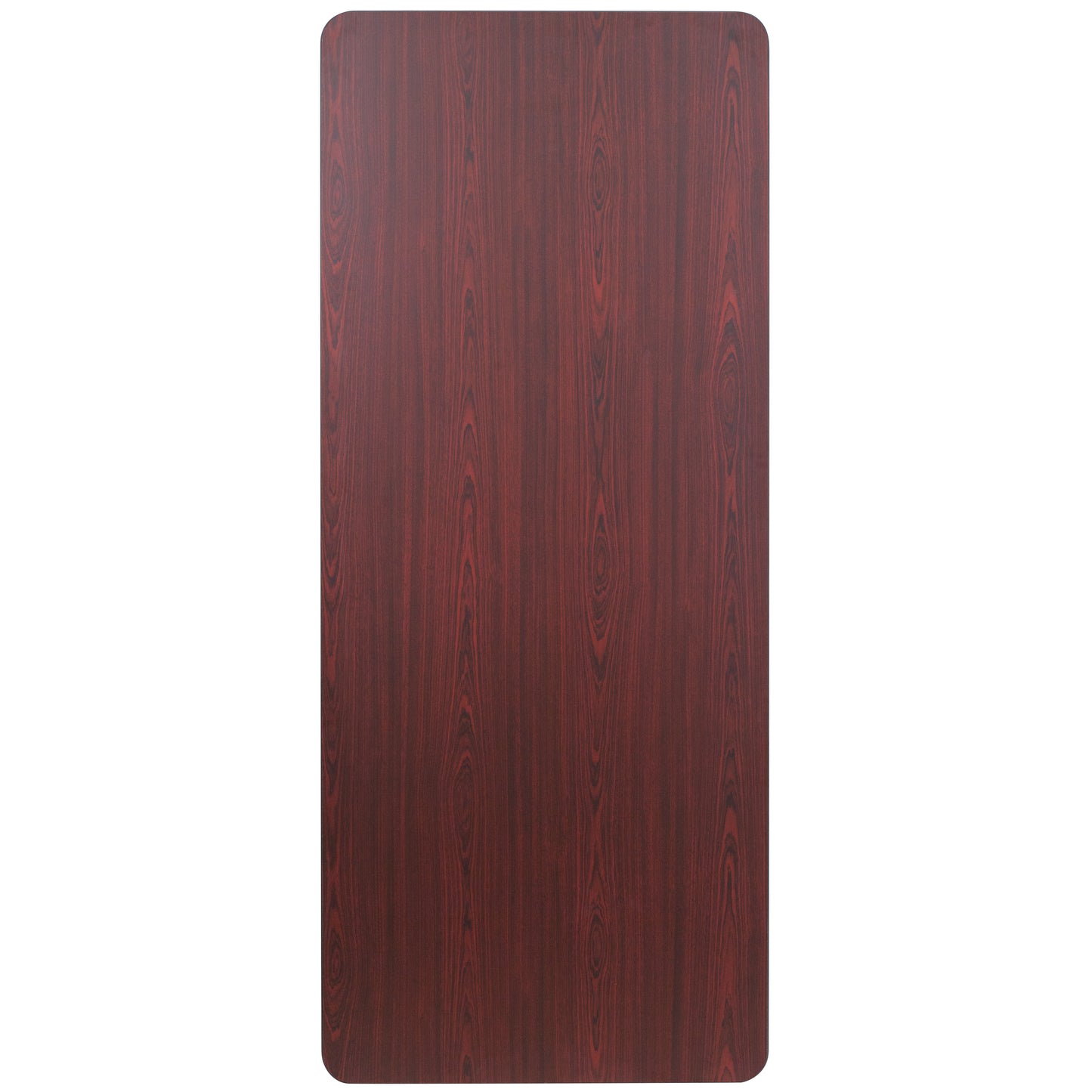 Frankie 6-Foot Mahogany Melamine Laminate Folding Banquet Table Mahogany