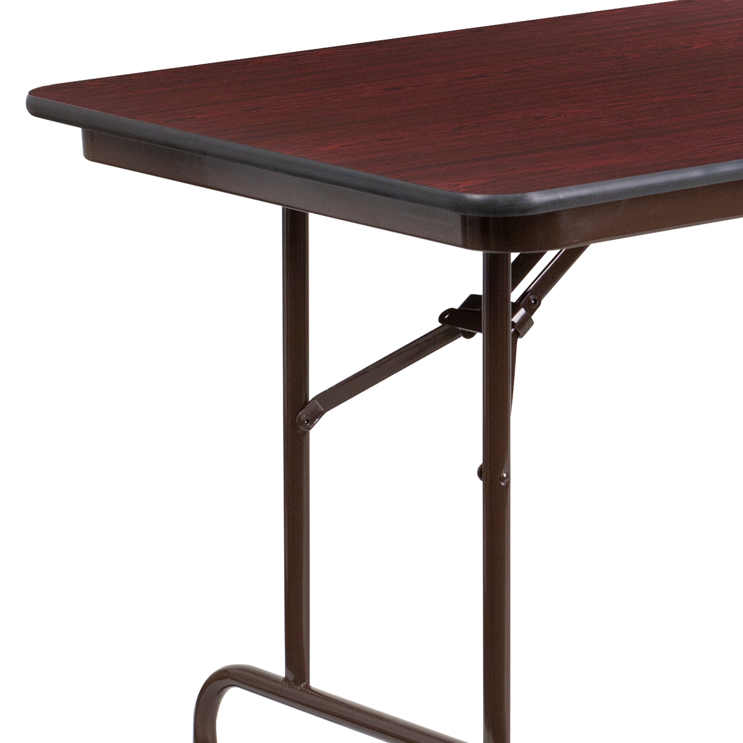Frankie 6-Foot Mahogany Melamine Laminate Folding Banquet Table Mahogany
