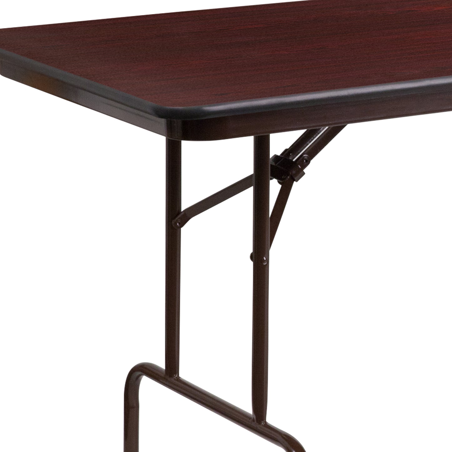 Frankie 8-Foot Mahogany Melamine Laminate Folding Banquet Table Mahogany YT-3096-MEL-WAL-GG