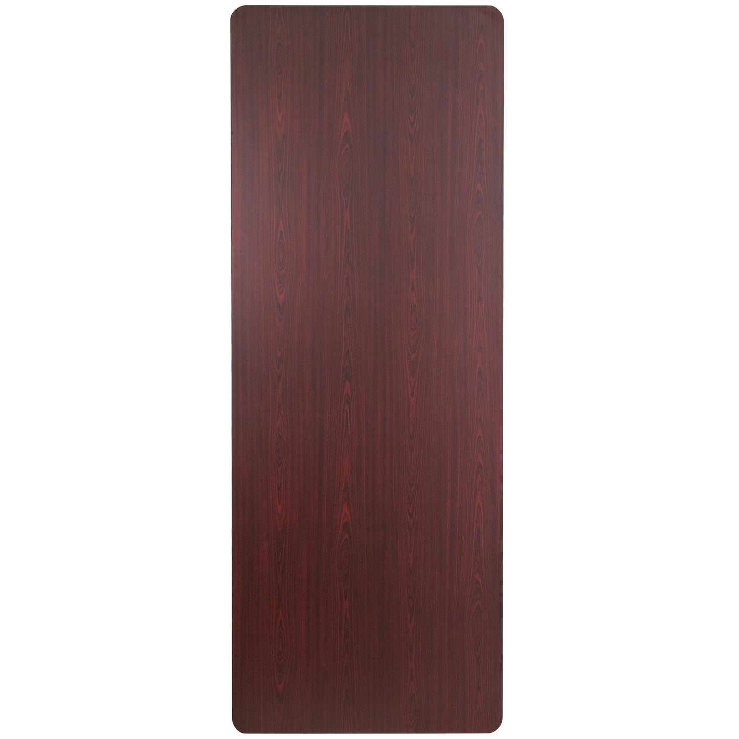 Frankie 8-Foot Mahogany Melamine Laminate Folding Banquet Table Mahogany YT-3696-MEL-WAL-GG
