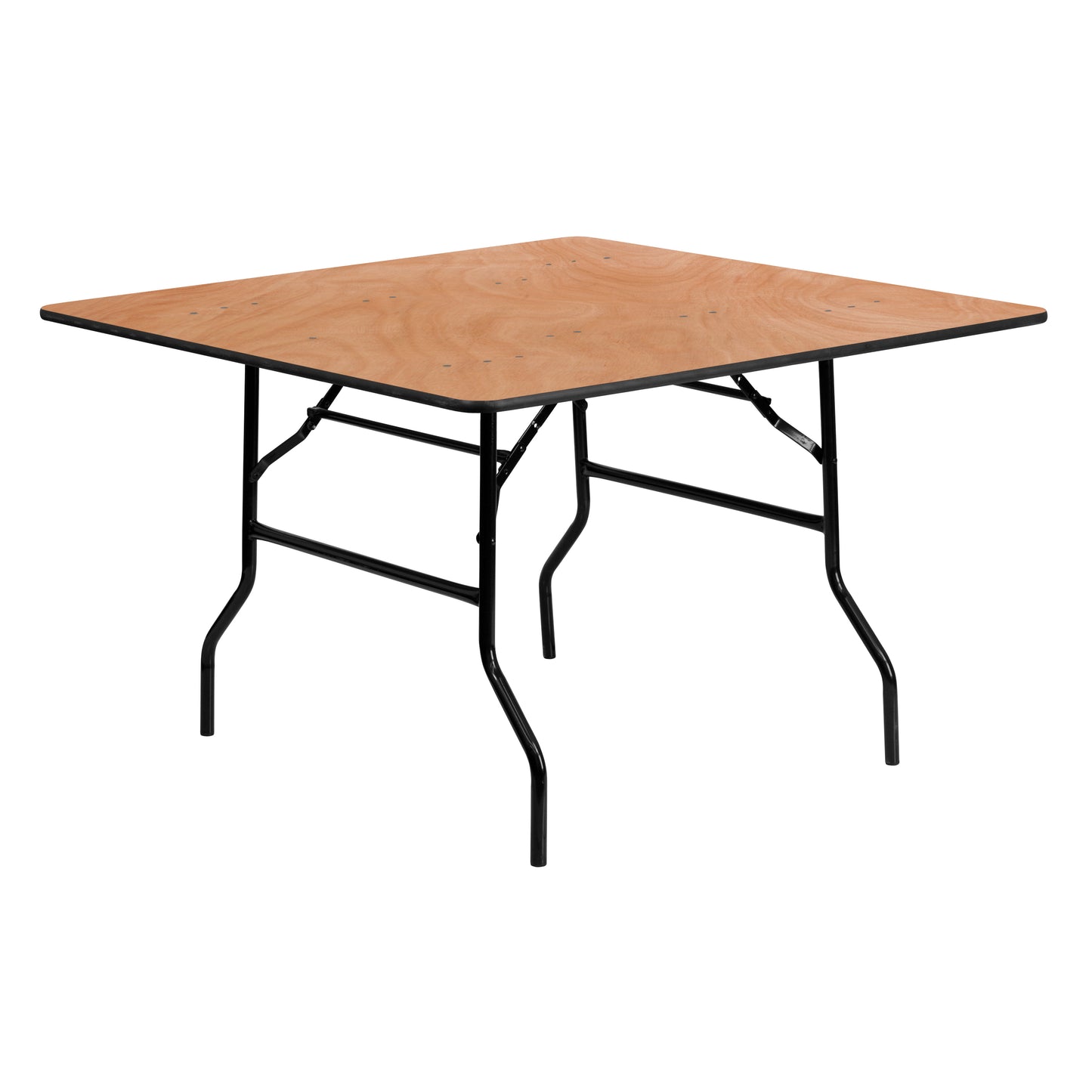 Gerry 4-Foot Square Wood Folding Banquet Table Natural