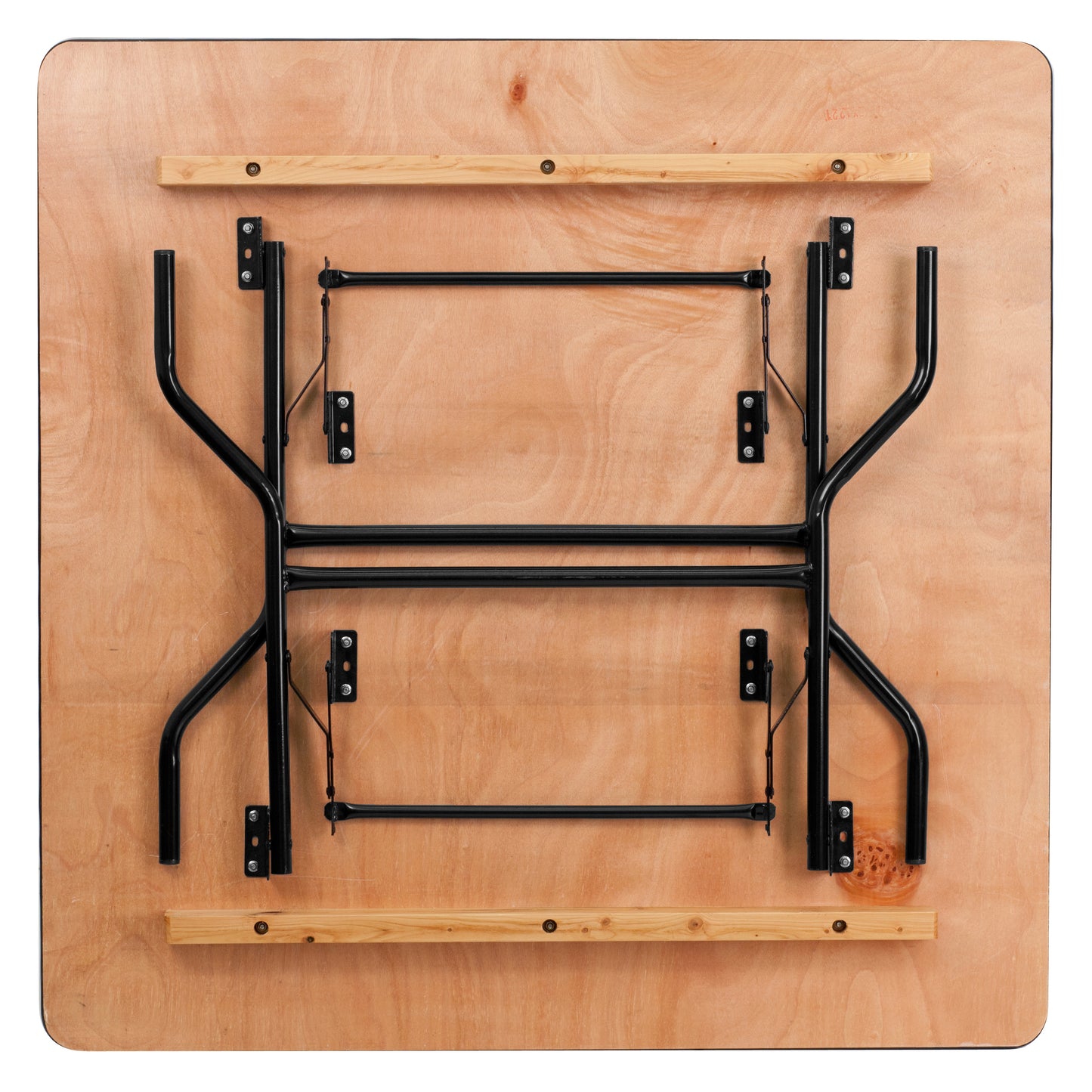 Gerry 4-Foot Square Wood Folding Banquet Table Natural