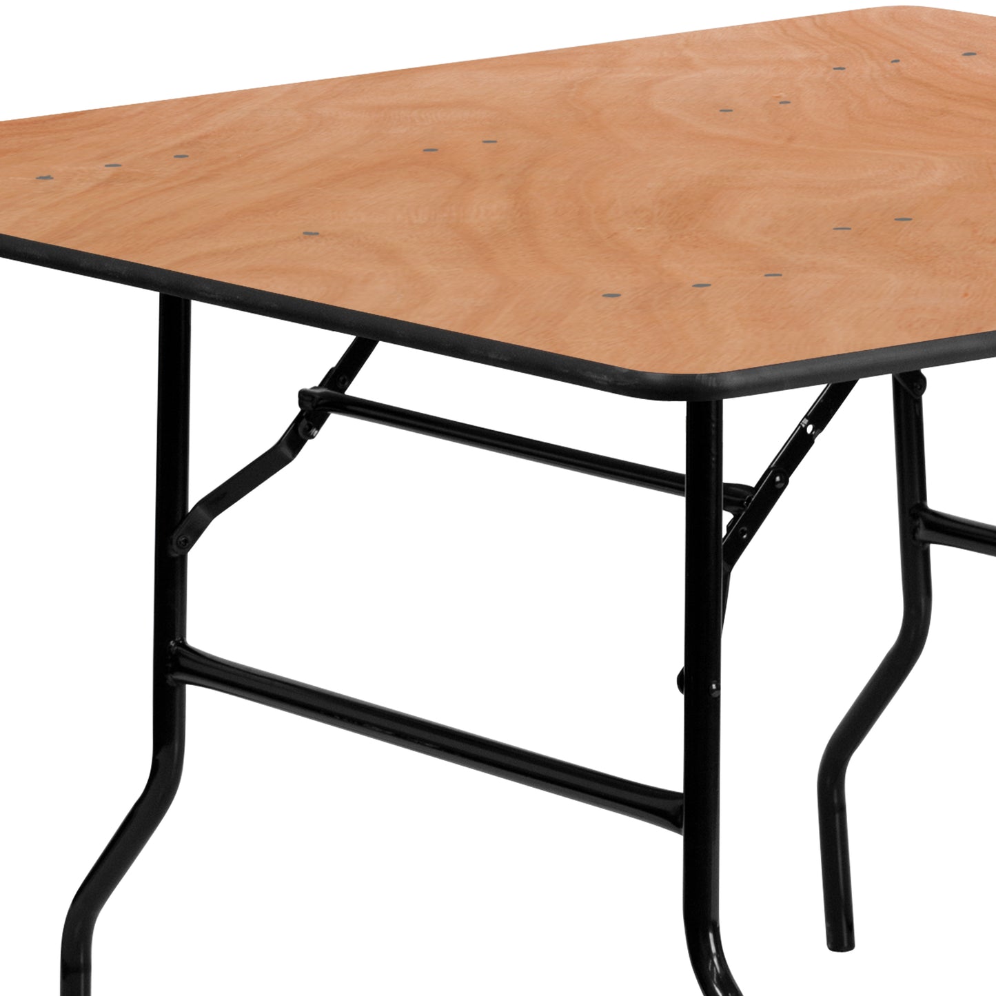 Gerry 4-Foot Square Wood Folding Banquet Table Natural