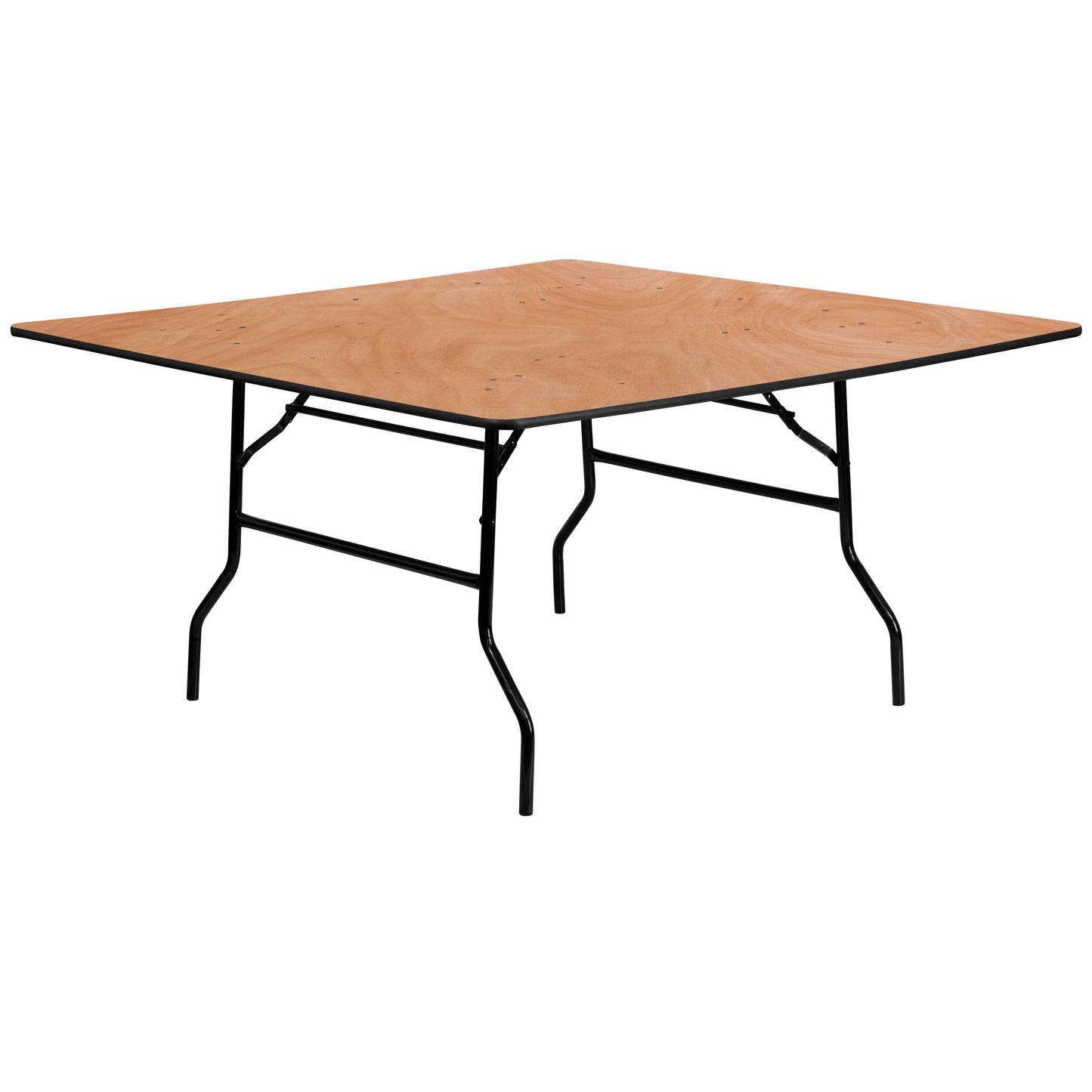 Gerry 5-Foot Square Wood Folding Banquet Table Natural