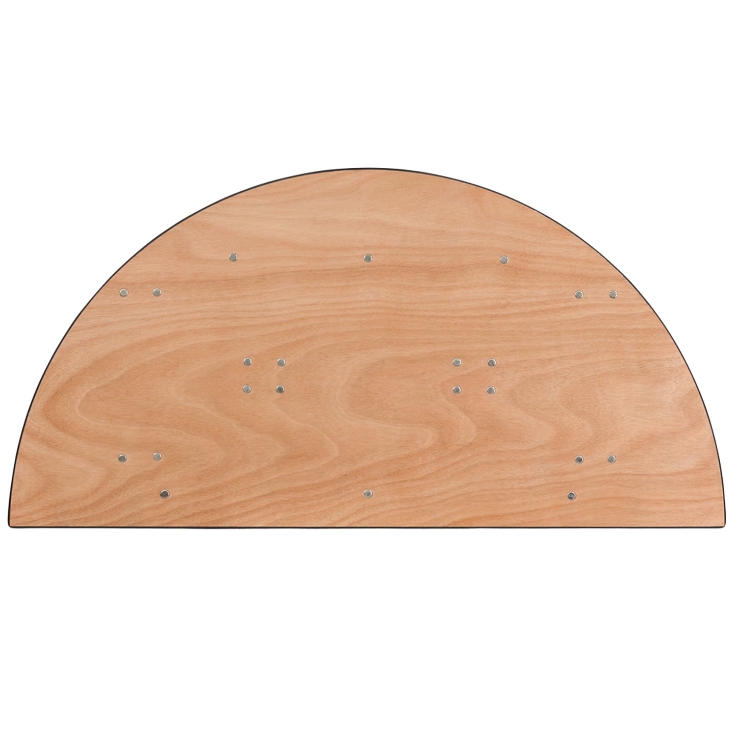 Furman 4-Foot Half-Round Wood Folding Banquet Table Natural YT-WHRFT48-HF-GG