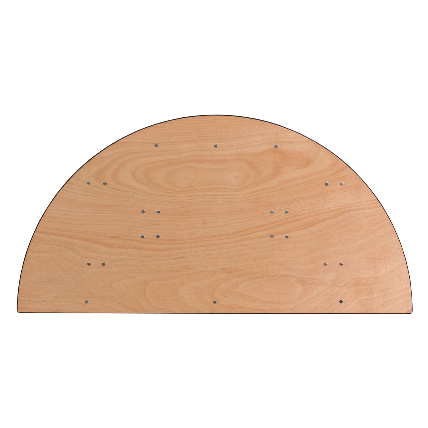 Furman 5-Foot Half-Round Wood Folding Banquet Table Natural