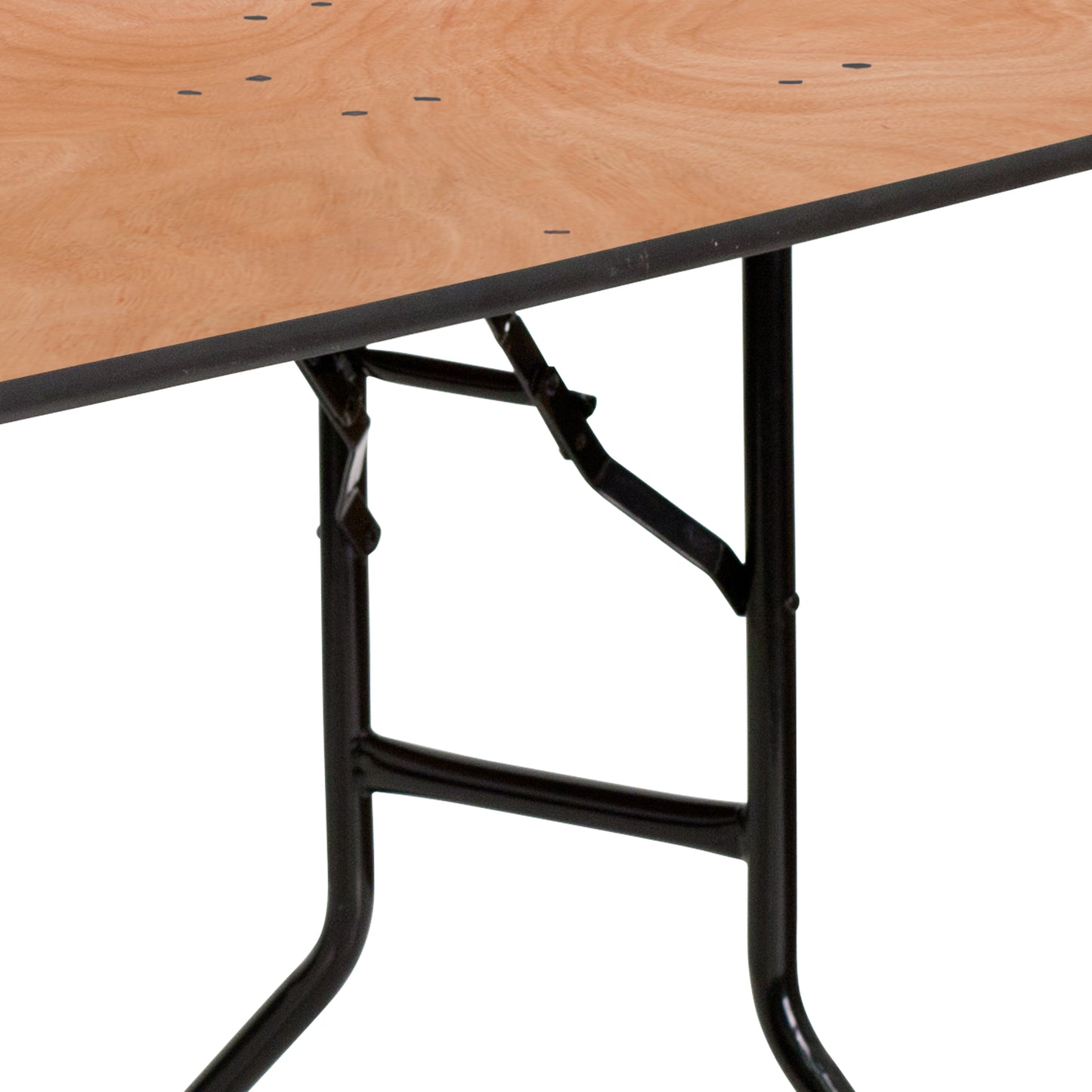 Furman 5-Foot Half-Round Wood Folding Banquet Table Natural