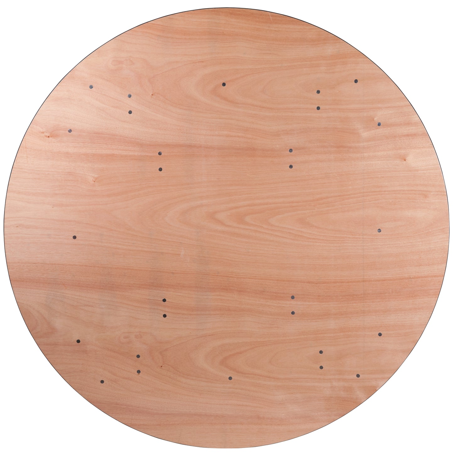 Furman 5.5-Foot Round Wood Folding Banquet Table with Clear Coated Finished Top Natural YT-WRFT66-TBL-GG