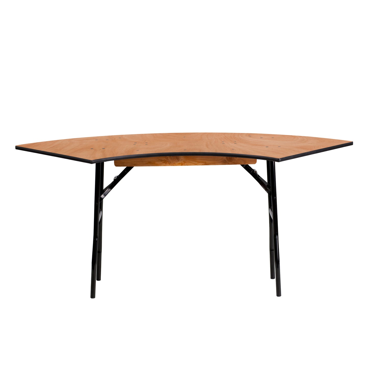 Ginny 5.5 ft. x 2 ft. Serpentine Wood Folding Banquet Table Natural