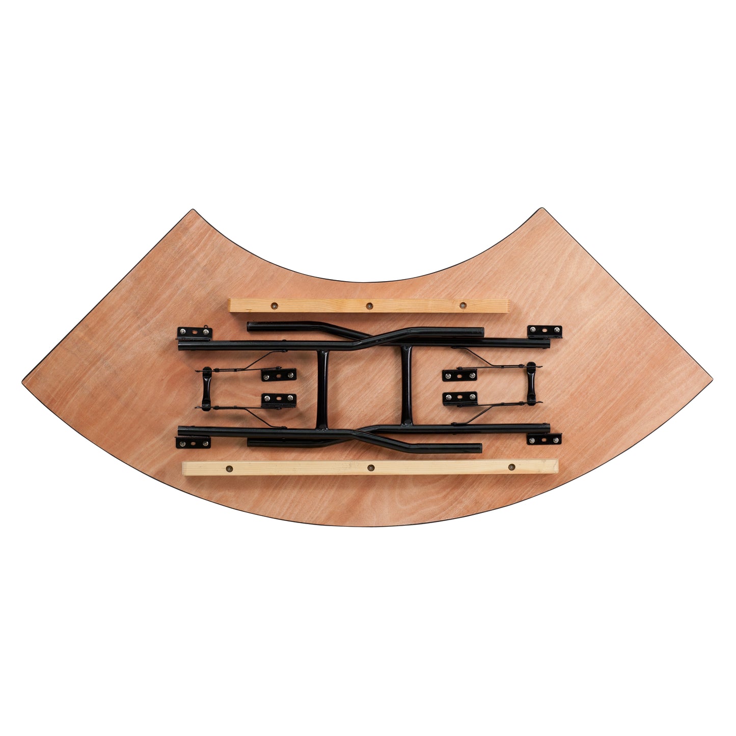 Ginny 5.5 ft. x 2 ft. Serpentine Wood Folding Banquet Table Natural