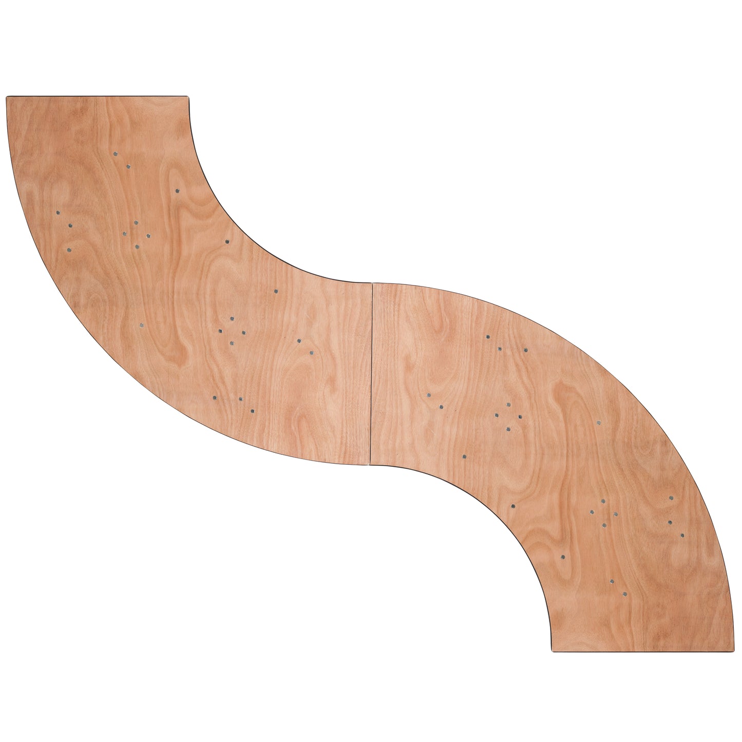 Ginny 5.5 ft. x 2 ft. Serpentine Wood Folding Banquet Table Natural