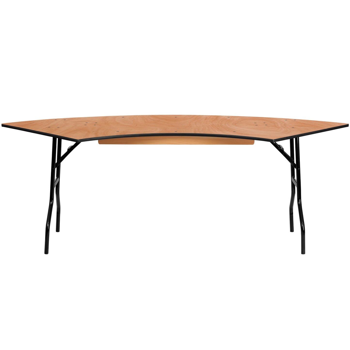 Ginny 7.25 ft. x 2.5 ft. Serpentine Wood Folding Banquet Table Natural YT-WSFT60-30-SP-GG