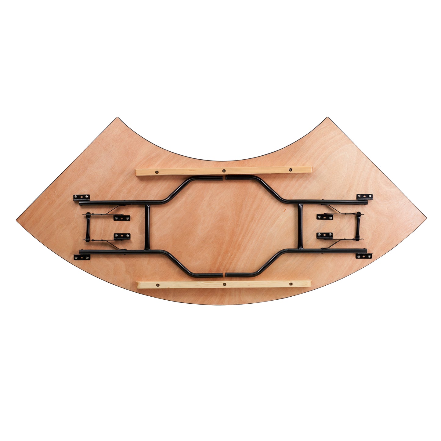 Ginny 7.25 ft. x 2.5 ft. Serpentine Wood Folding Banquet Table Natural YT-WSFT60-30-SP-GG