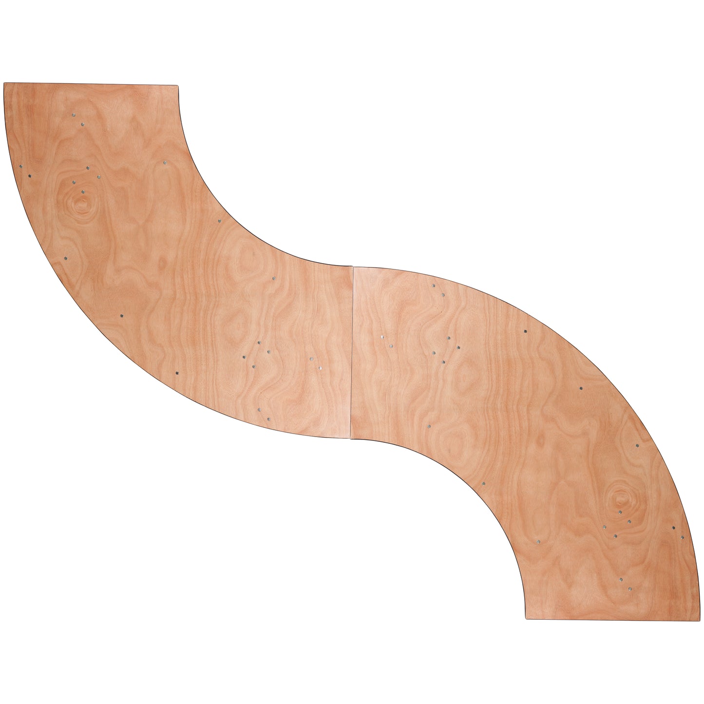 Ginny 7.25 ft. x 2.5 ft. Serpentine Wood Folding Banquet Table Natural YT-WSFT60-30-SP-GG