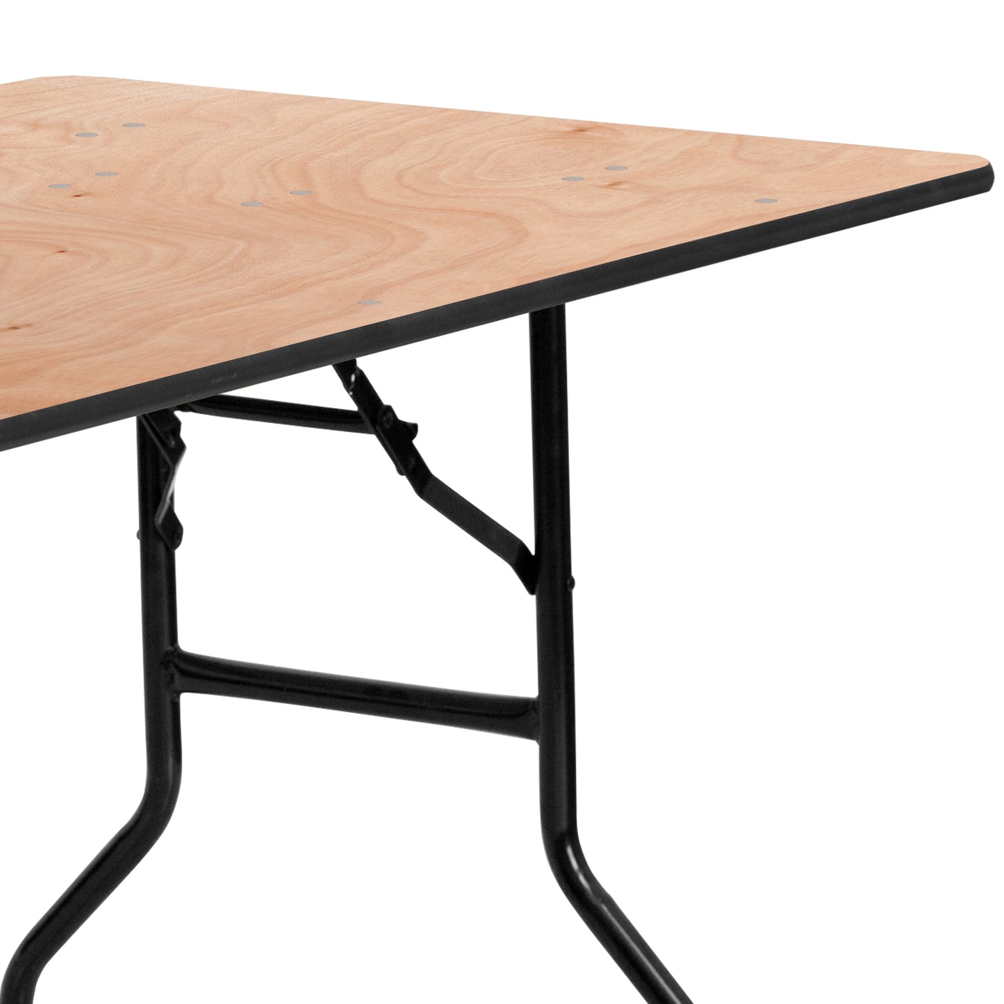 Gael 5-Foot Rectangular Wood Folding Banquet Table with Clear Coated Finished Top Natural YT-WTFT30X60-TBL-GG