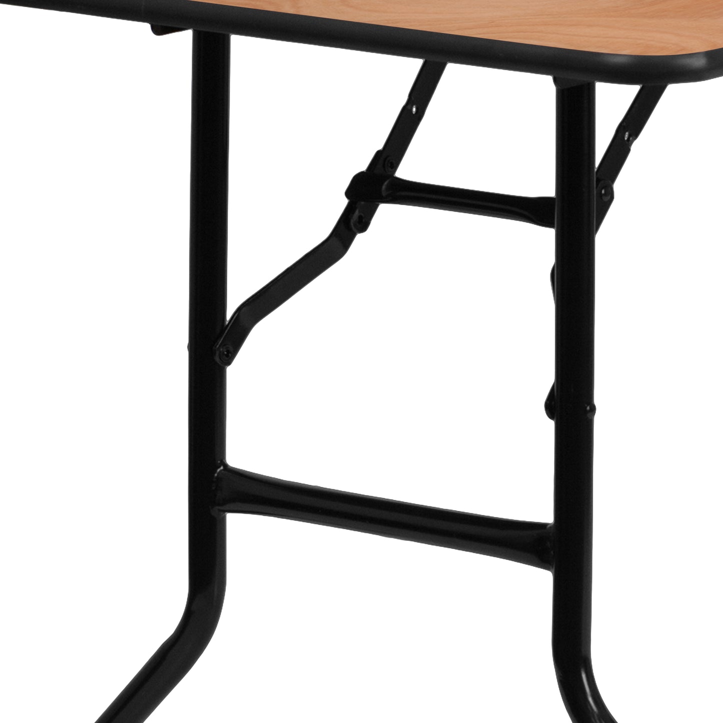 Gael 5-Foot Rectangular Wood Folding Banquet Table with Clear Coated Finished Top Natural YT-WTFT30X60-TBL-GG