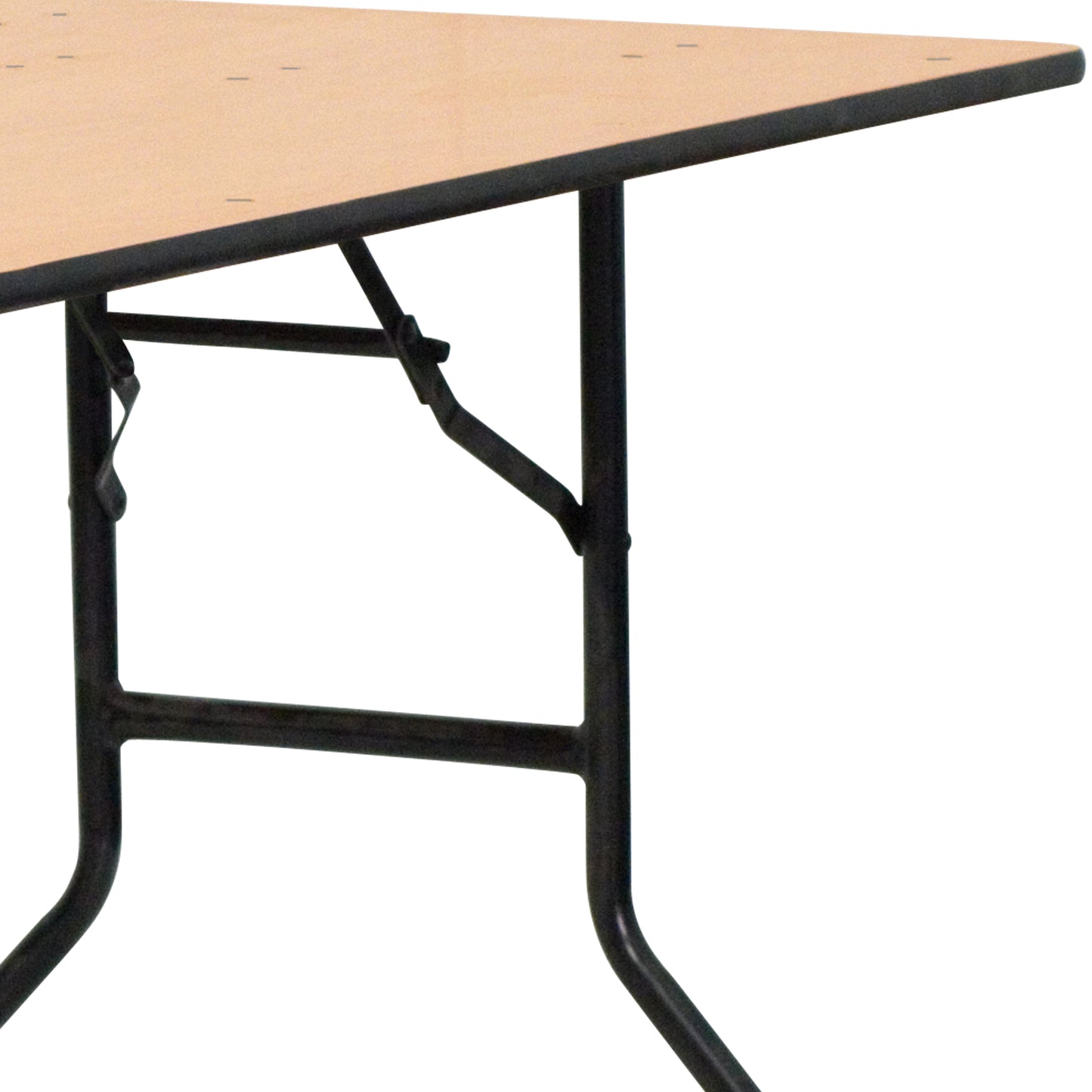 Gael 6-Foot Rectangular Wood Folding Banquet Table with Clear Coated Finished Top Natural YT-WTFT30X72-TBL-GG