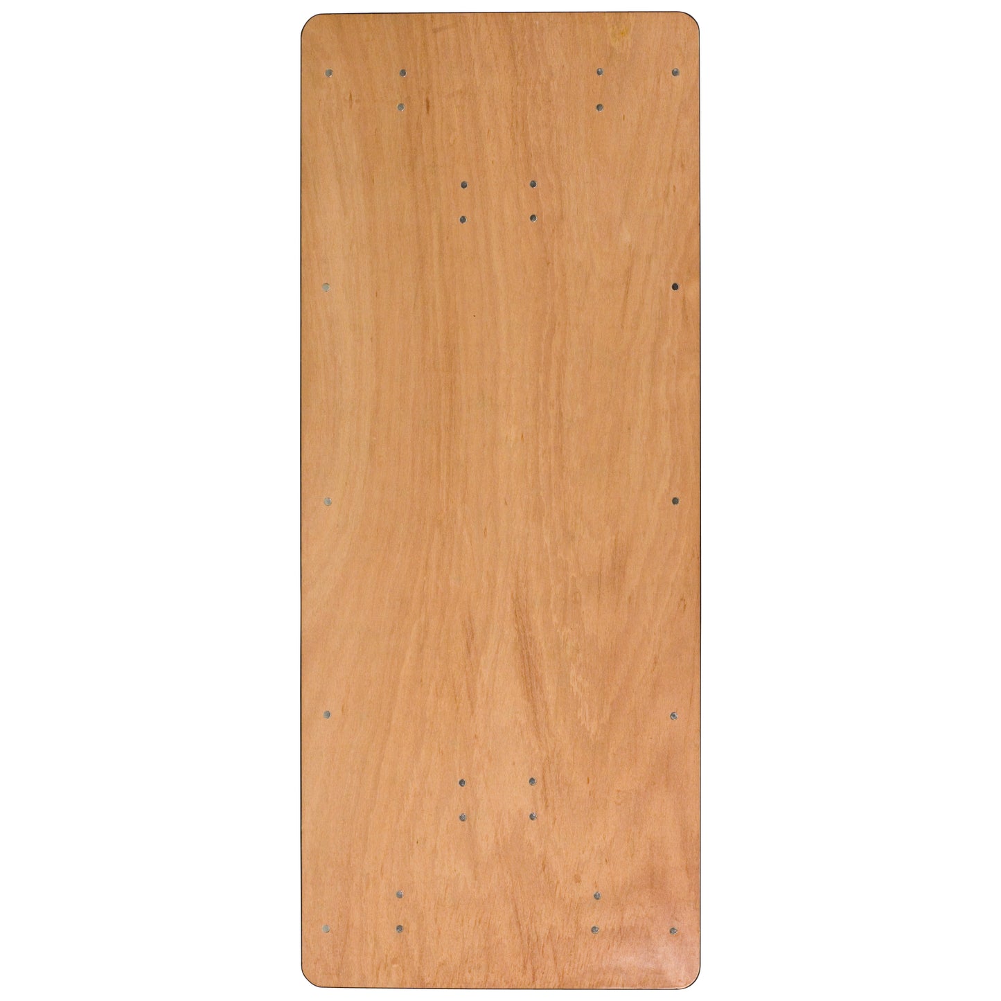 Gael 6-Foot Rectangular Wood Folding Banquet Table with Clear Coated Finished Top Natural YT-WTFT30X72-TBL-GG