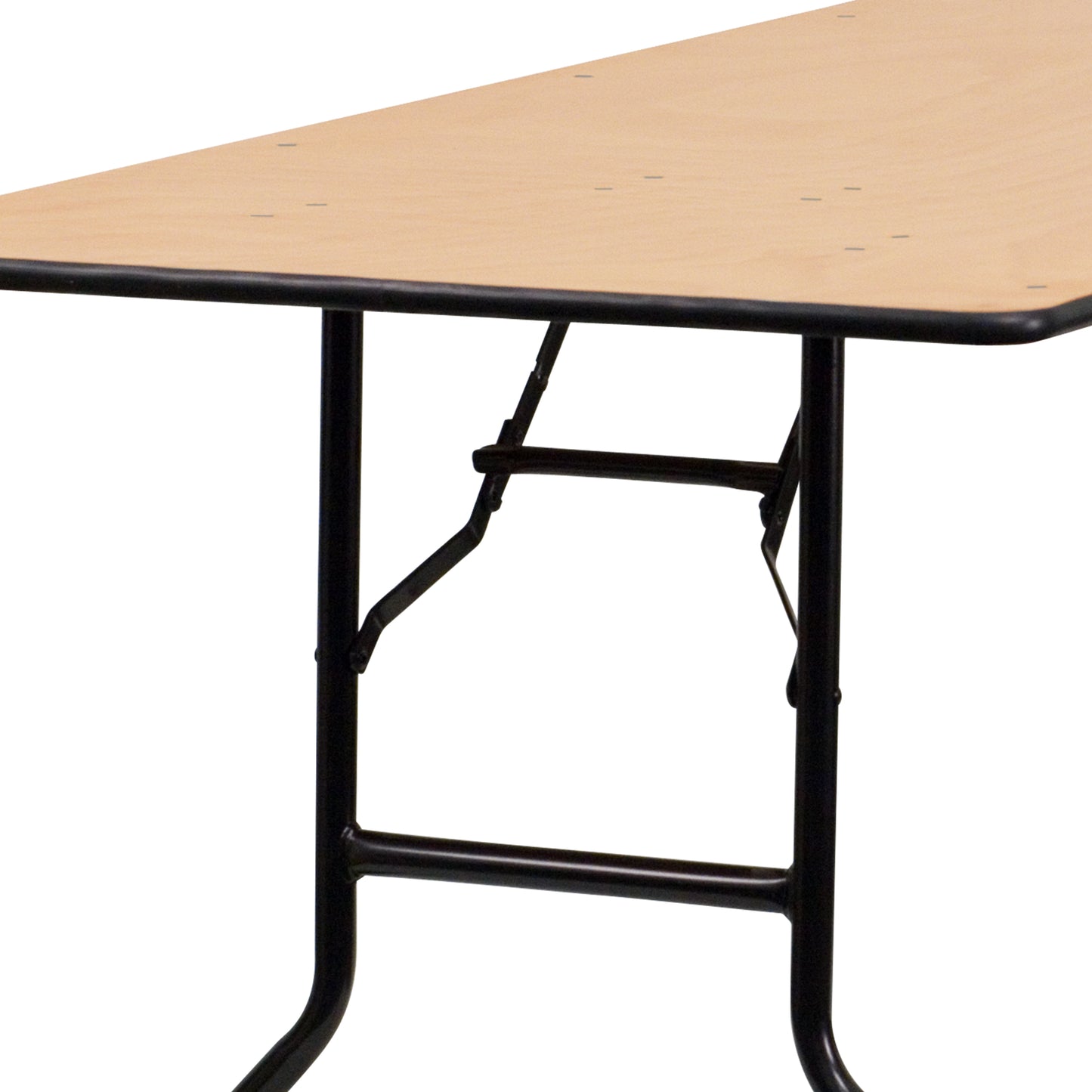 Gael 8-Foot Rectangular Wood Folding Banquet Table with Clear Coated Finished Top Natural YT-WTFT30X96-TBL-GG