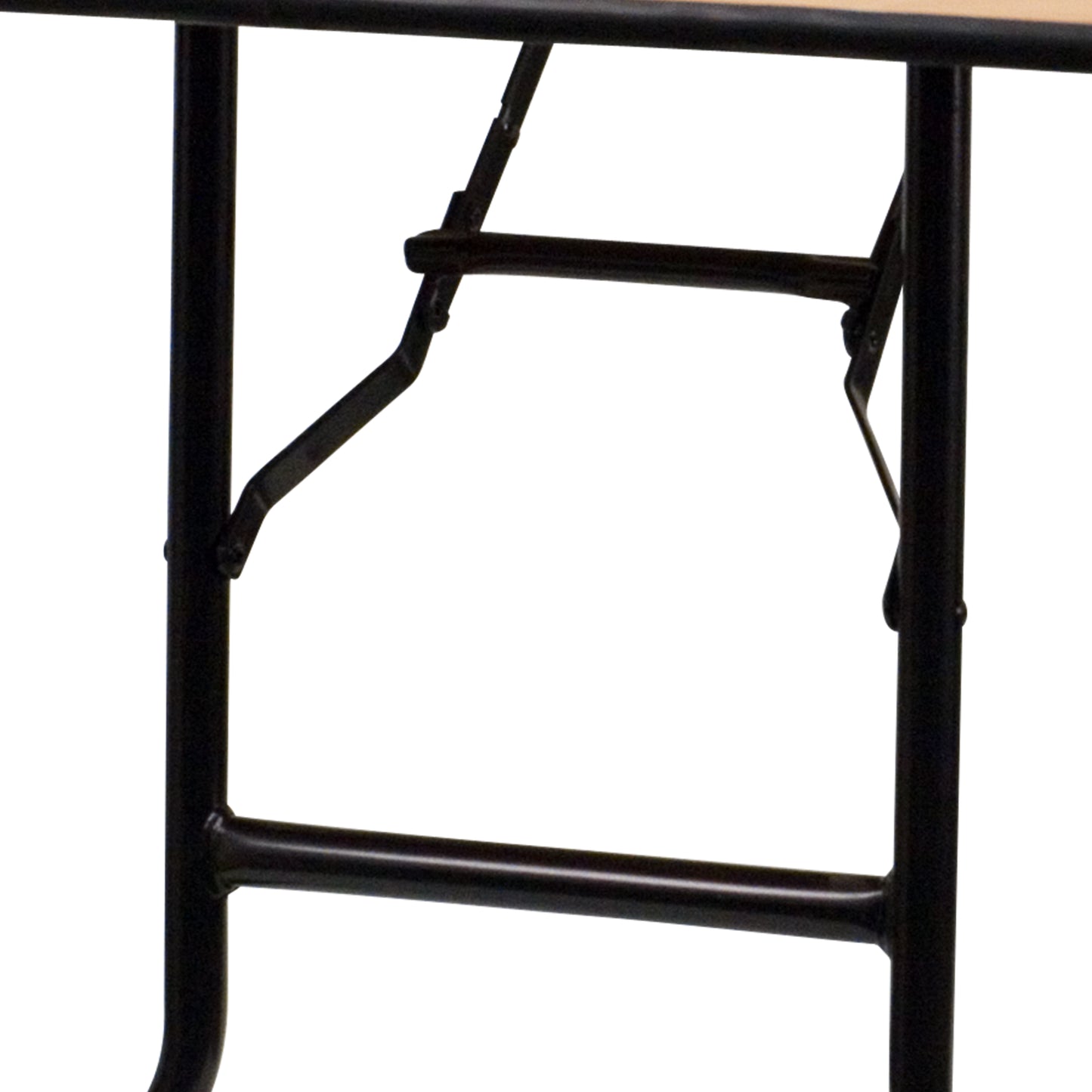 Gael 8-Foot Rectangular Wood Folding Banquet Table with Clear Coated Finished Top Natural YT-WTFT30X96-TBL-GG