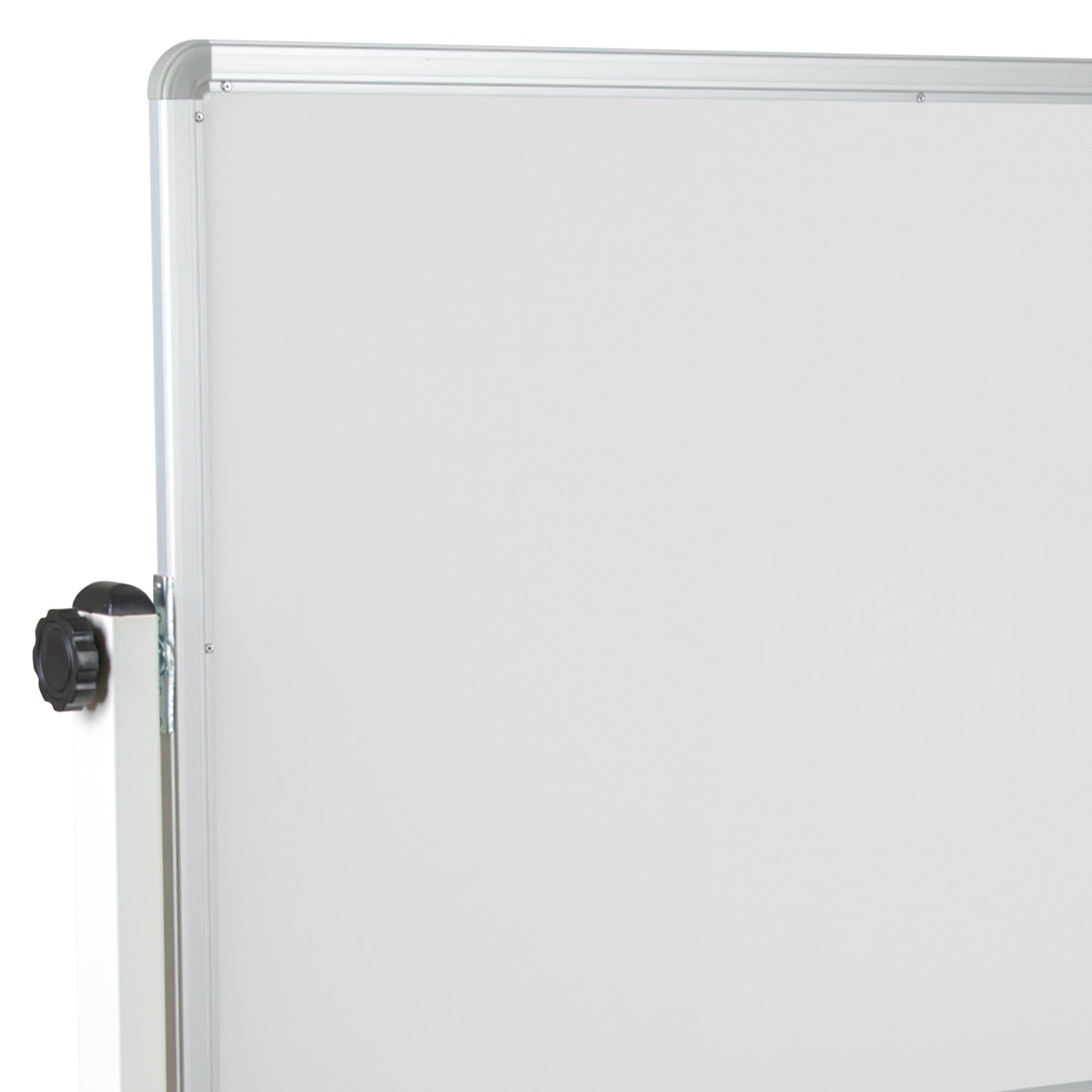 HERCULES Series 45.25"W x 54.75"H Reversible Mobile Cork Bulletin Board and White Board with Pen Tray Natural/White
