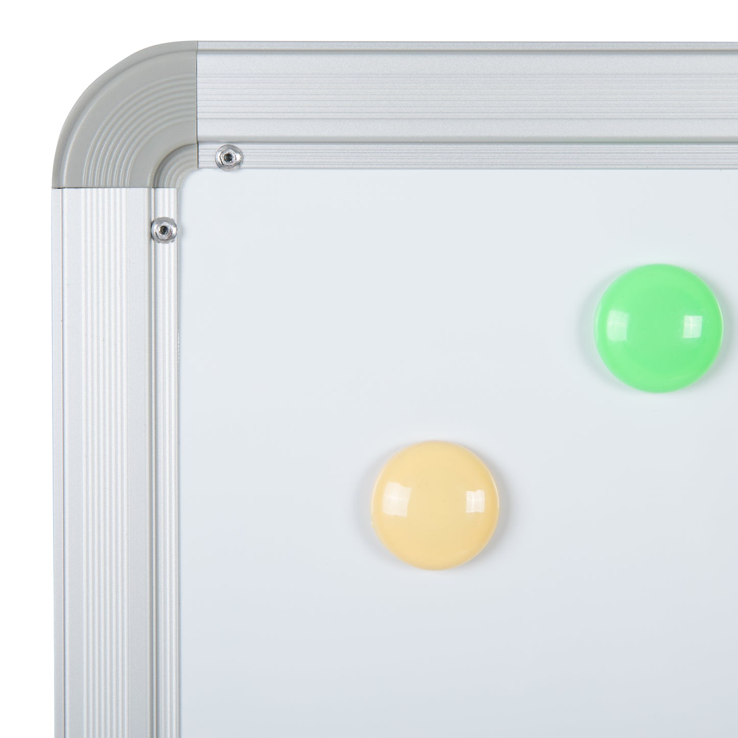 HERCULES Series 64.25"W x 64.75"H Double-Sided Mobile White Board with Pen Tray White YU-YCI-005-GG