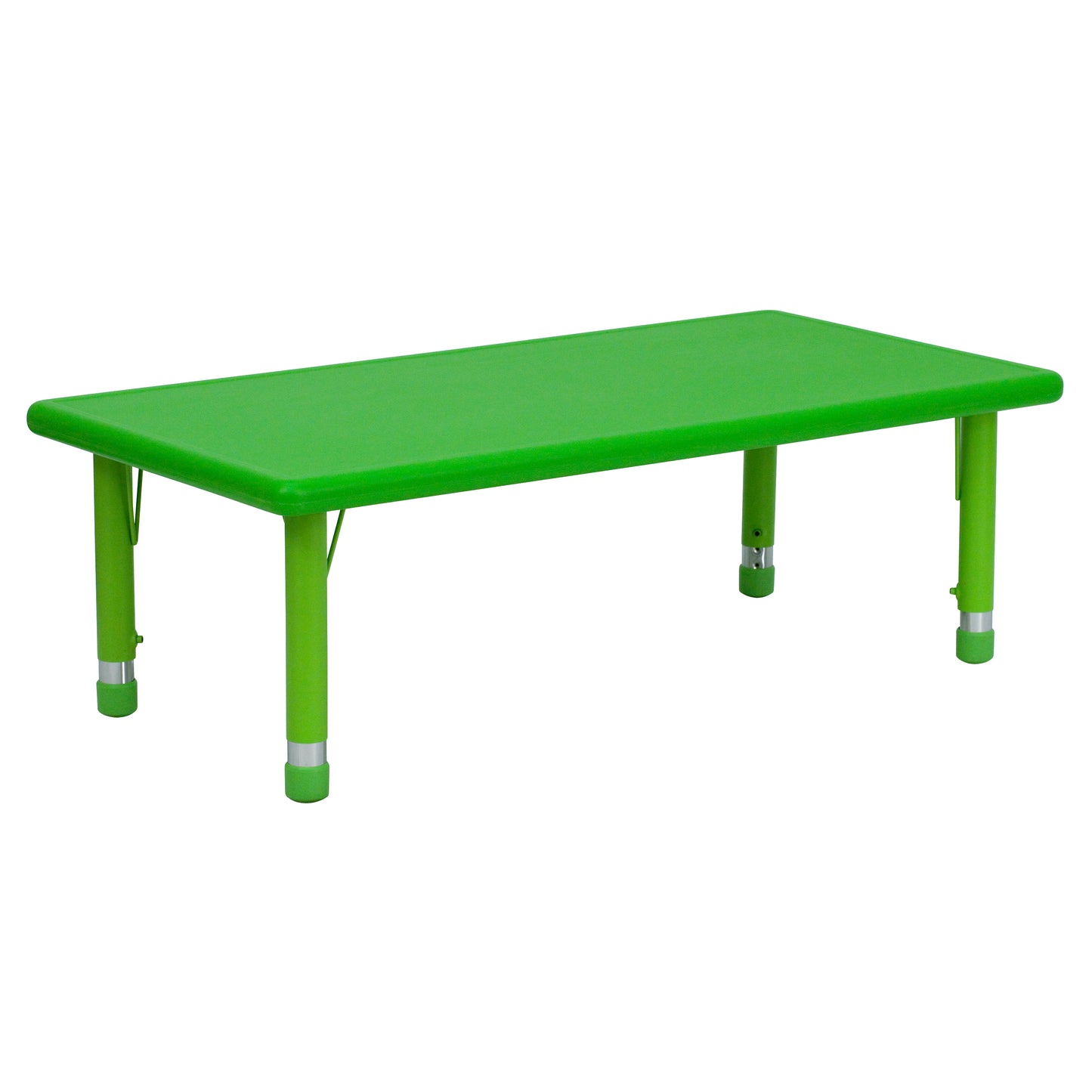 Wren 24''W x 48''L Rectangular Green Plastic Height Adjustable Activity Table Green