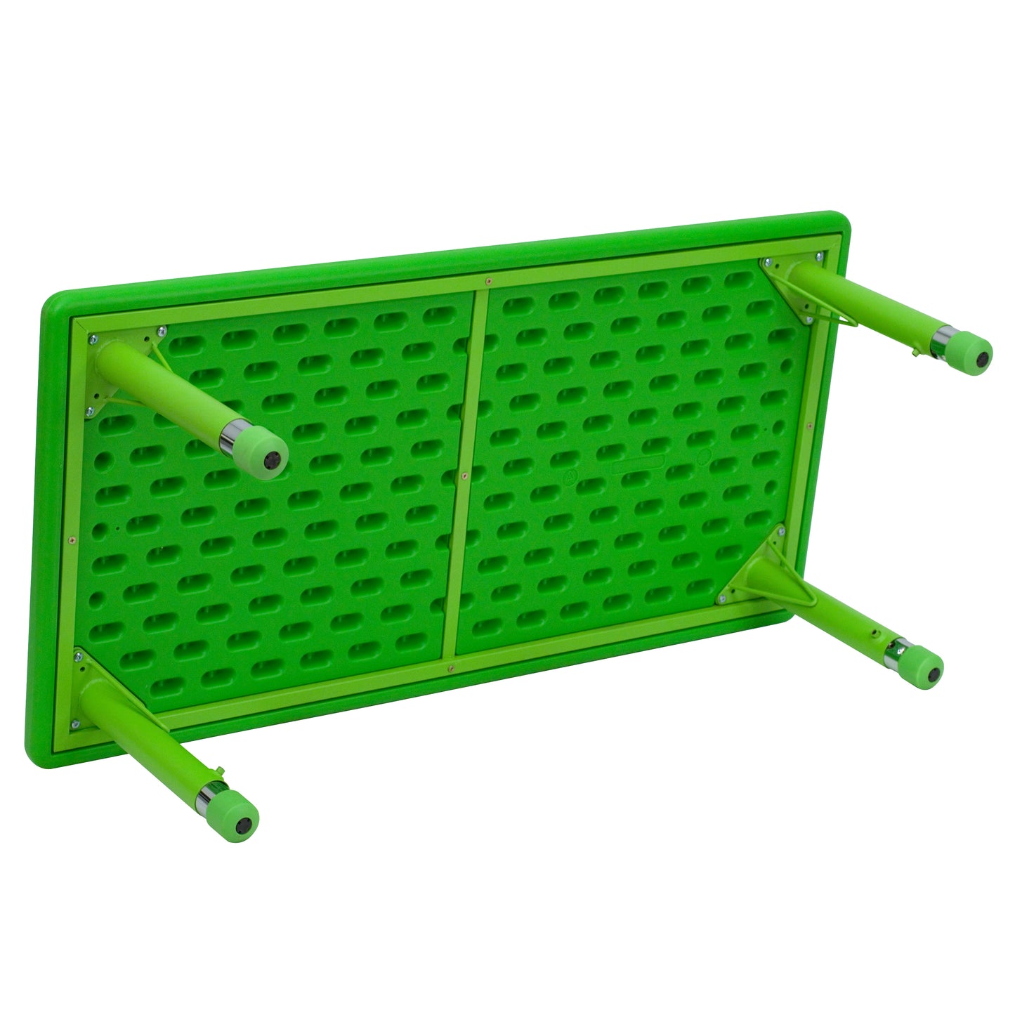 Wren 24''W x 48''L Rectangular Green Plastic Height Adjustable Activity Table Green