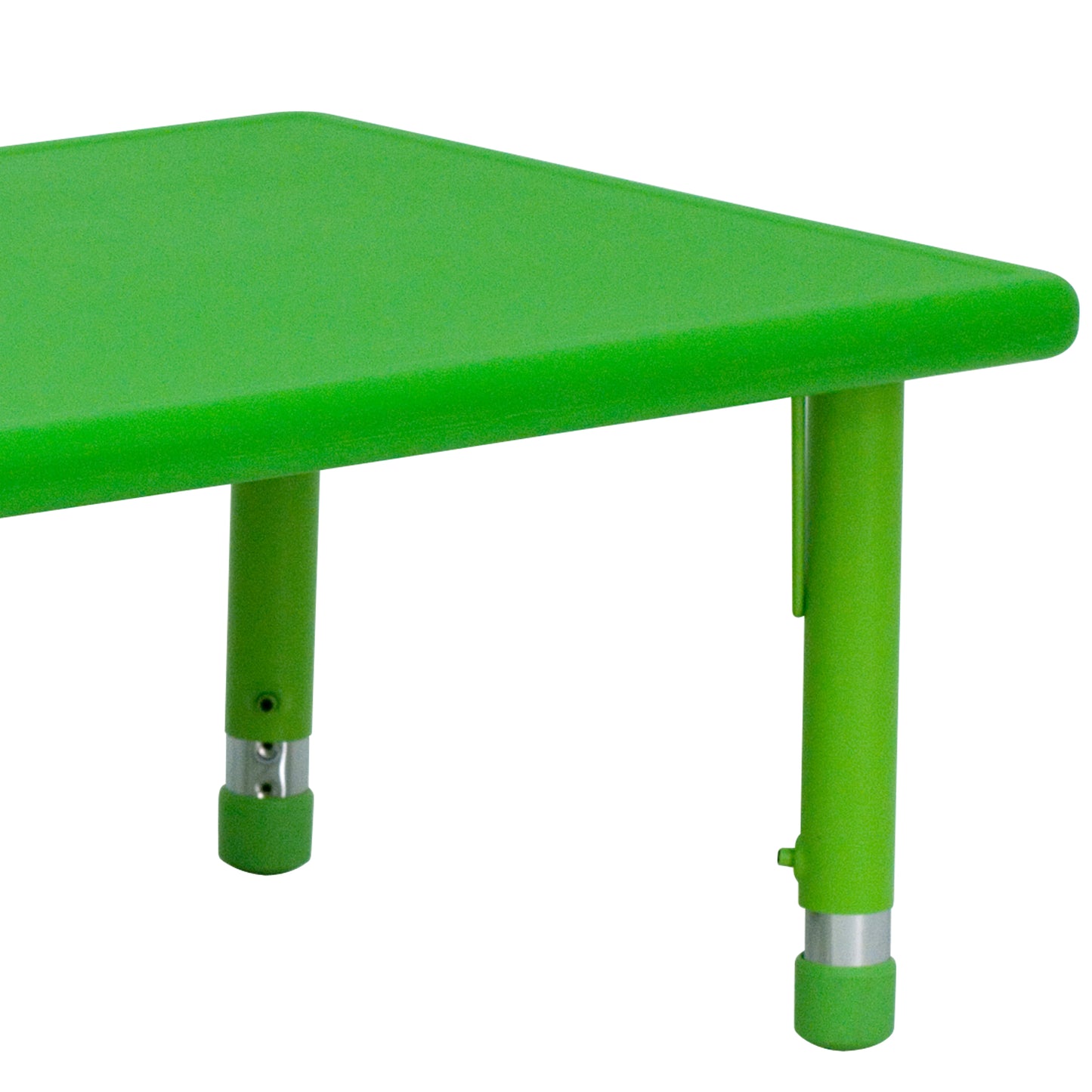 Wren 24''W x 48''L Rectangular Green Plastic Height Adjustable Activity Table Green