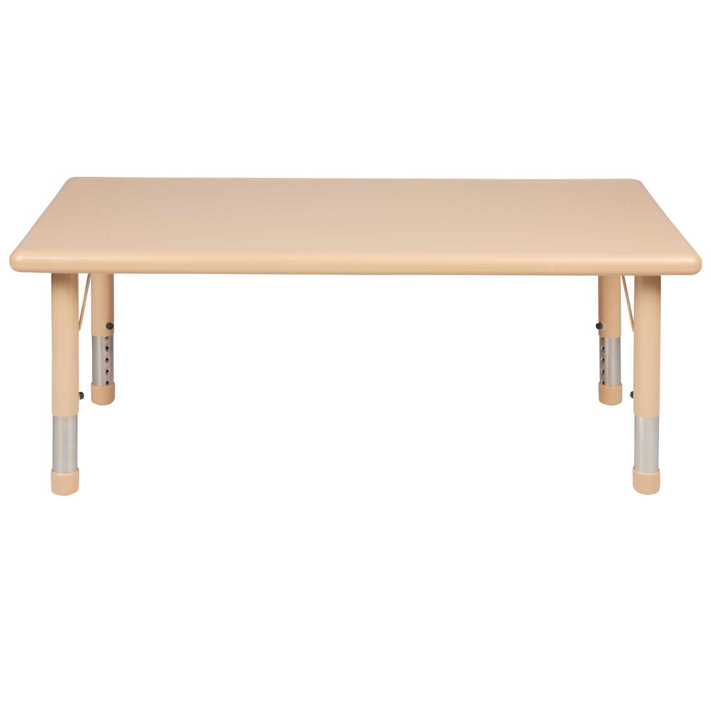 Wren 24"W x 48"L Rectangular Natural Plastic Height Adjustable Activity Table Natural