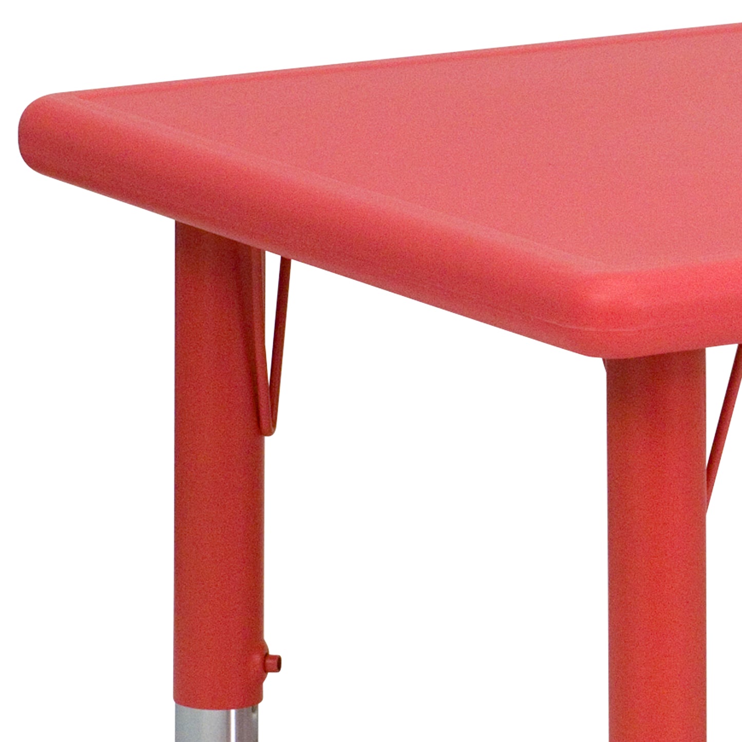 Wren 24''W x 48''L Rectangular Red Plastic Height Adjustable Activity Table Red