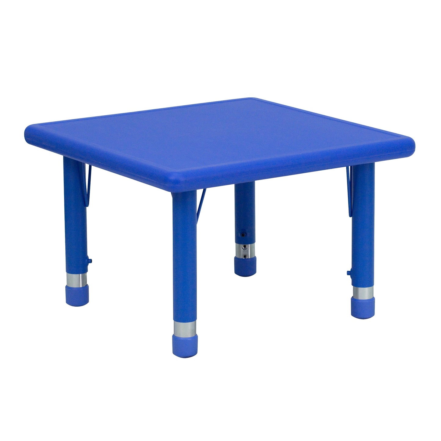 Wren 24'' Square Blue Plastic Height Adjustable Activity Table Blue