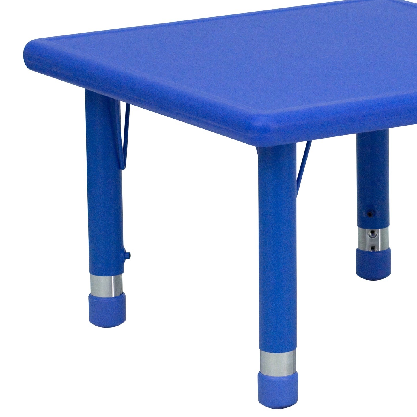 Wren 24'' Square Blue Plastic Height Adjustable Activity Table Blue