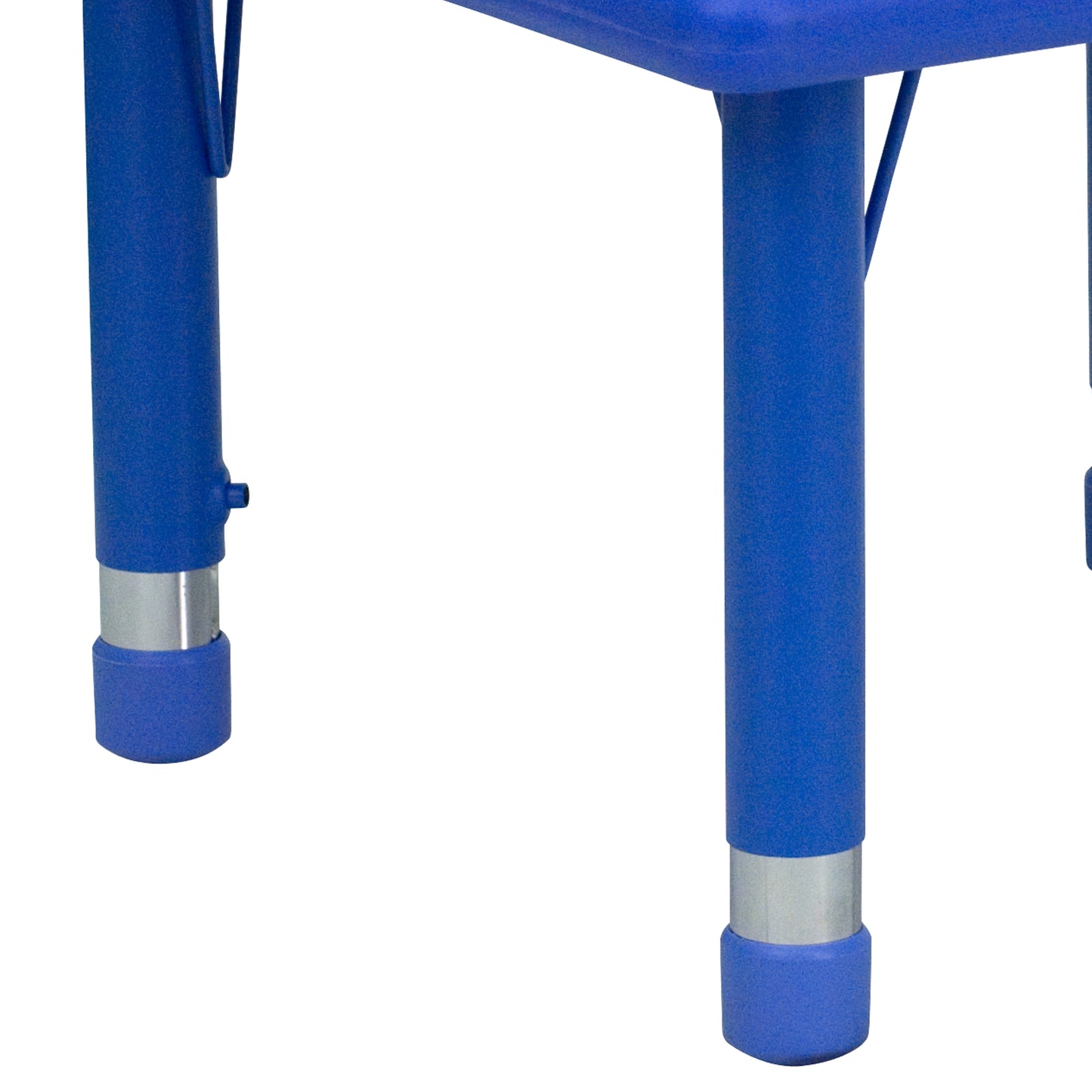Wren 24'' Square Blue Plastic Height Adjustable Activity Table Blue