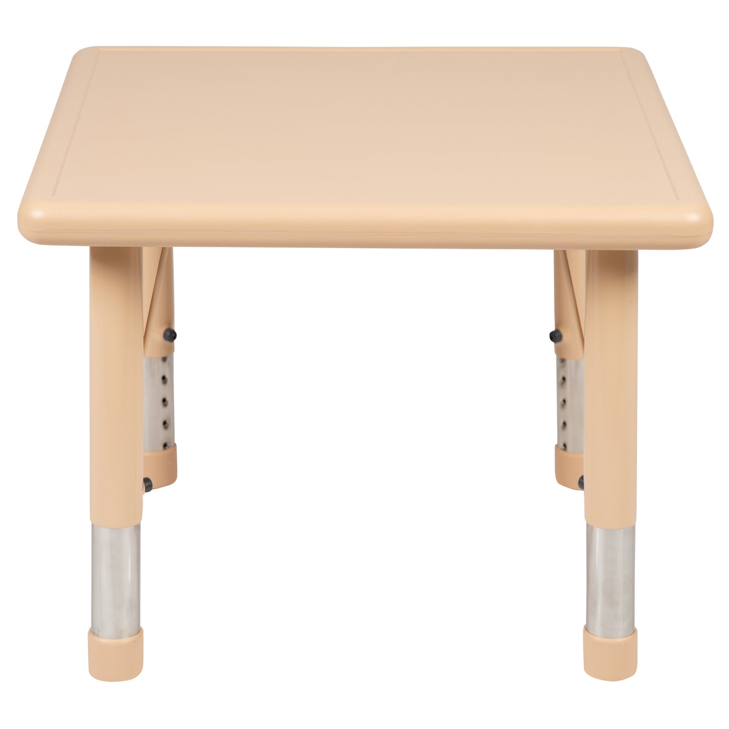 Wren 24" Square Natural Plastic Height Adjustable Activity Table Natural