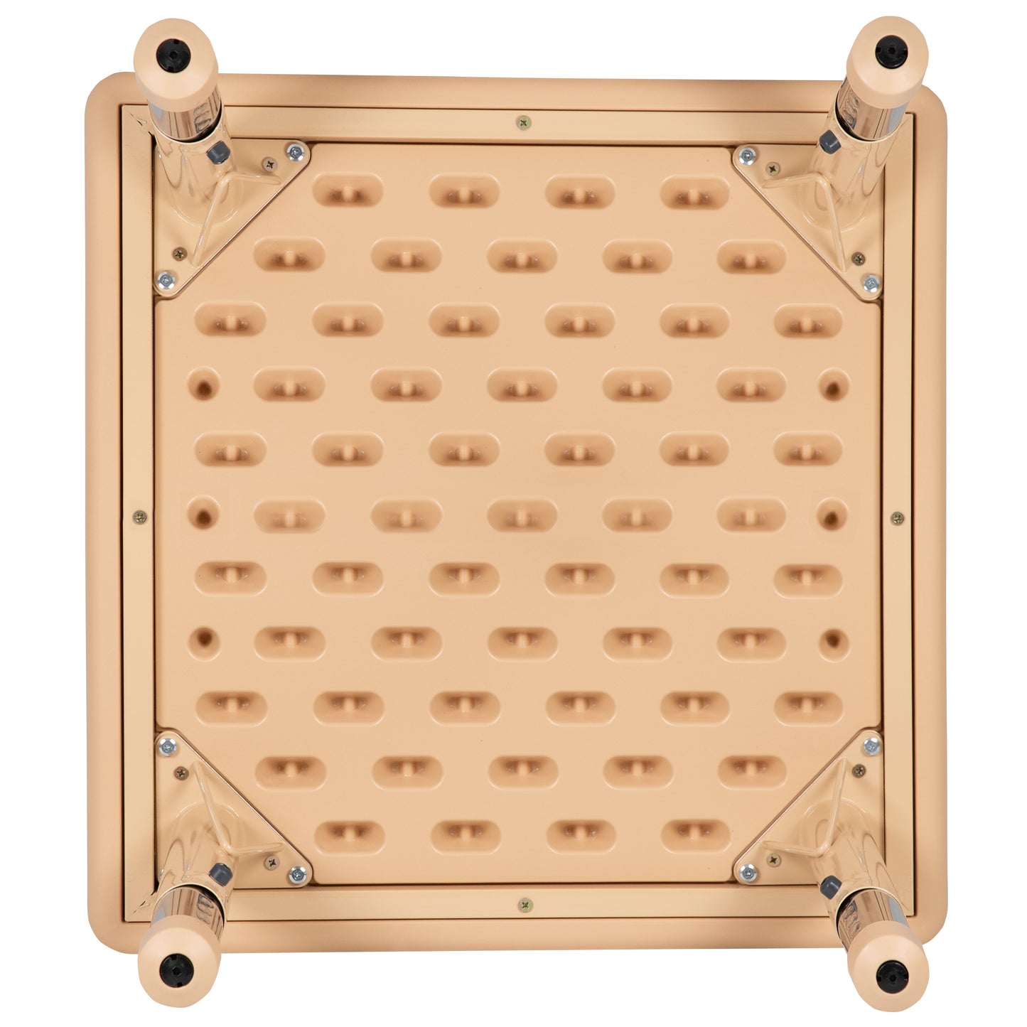 Wren 24" Square Natural Plastic Height Adjustable Activity Table Natural