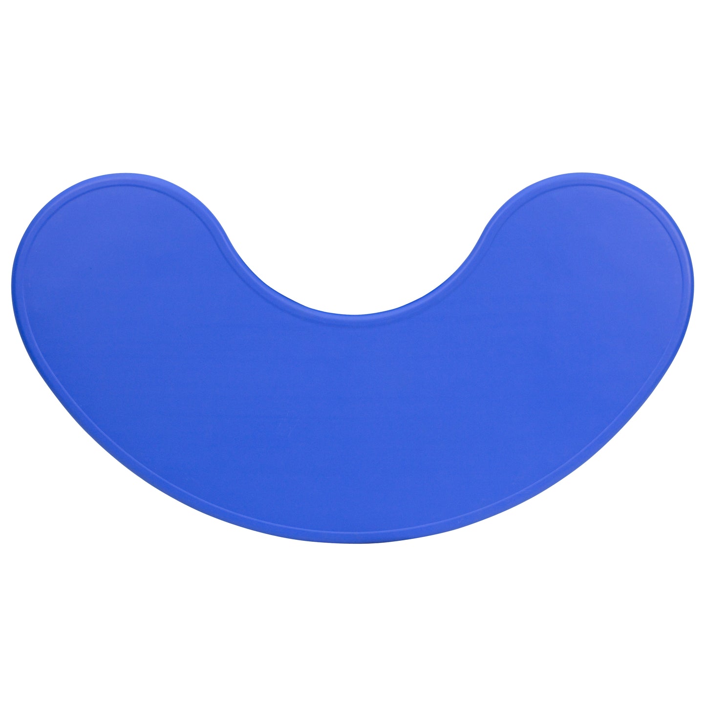 Wren 35''W x 65''L Half-Moon Blue Plastic Height Adjustable Activity Table Blue