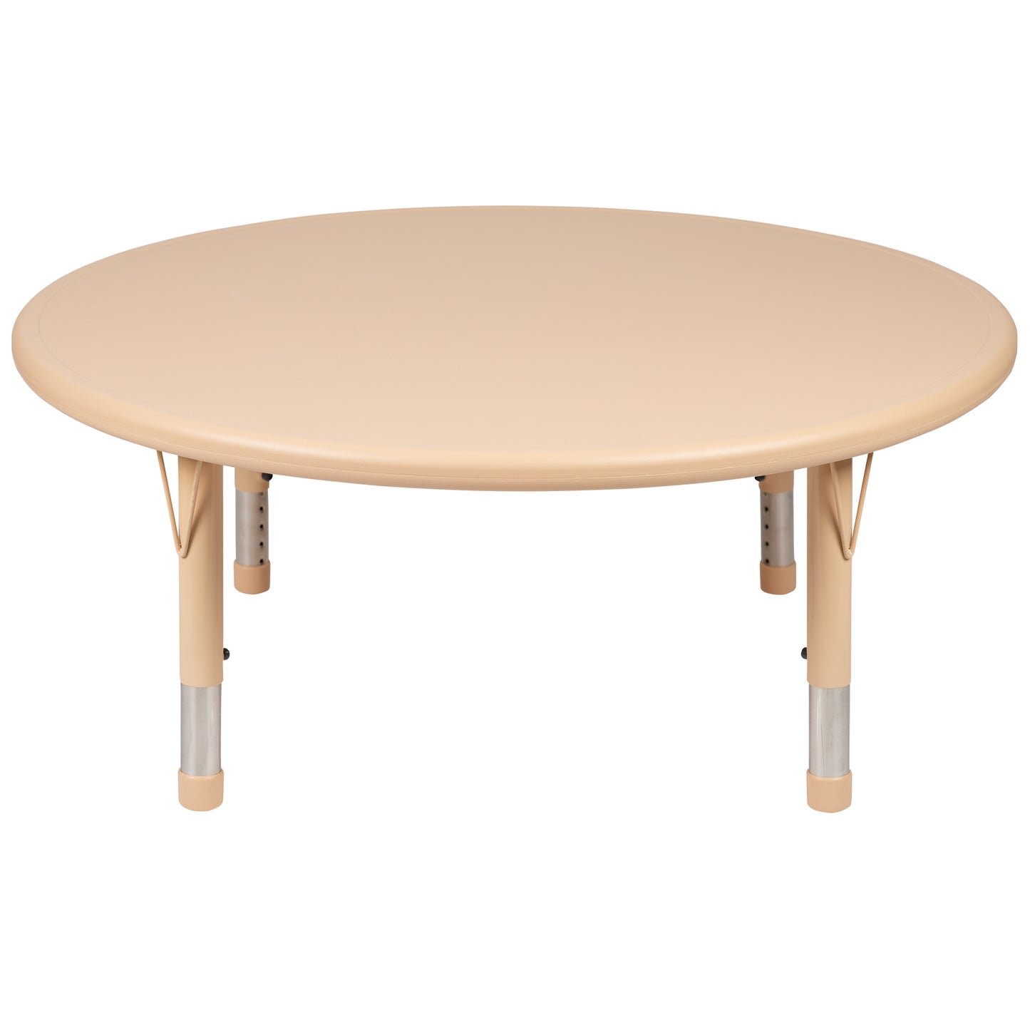 Wren 45" Round Natural Plastic Height Adjustable Activity Table Natural