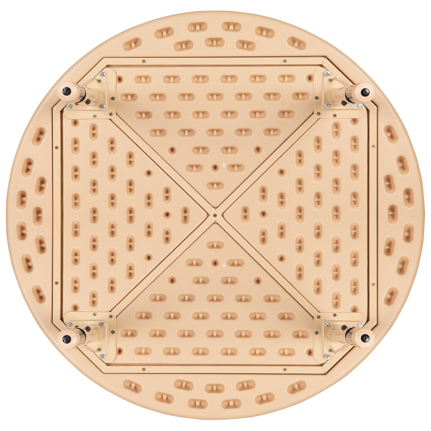 Wren 45" Round Natural Plastic Height Adjustable Activity Table Natural