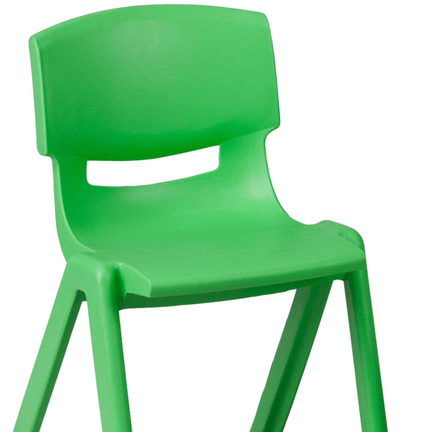 Emmy Adjustable Kids Activity Table Set – 23.6" x 47.25" Green/Gray Plastic Table with 6 Green Chairs – Classroom & Daycare Table for Toddlers & Kids Green
