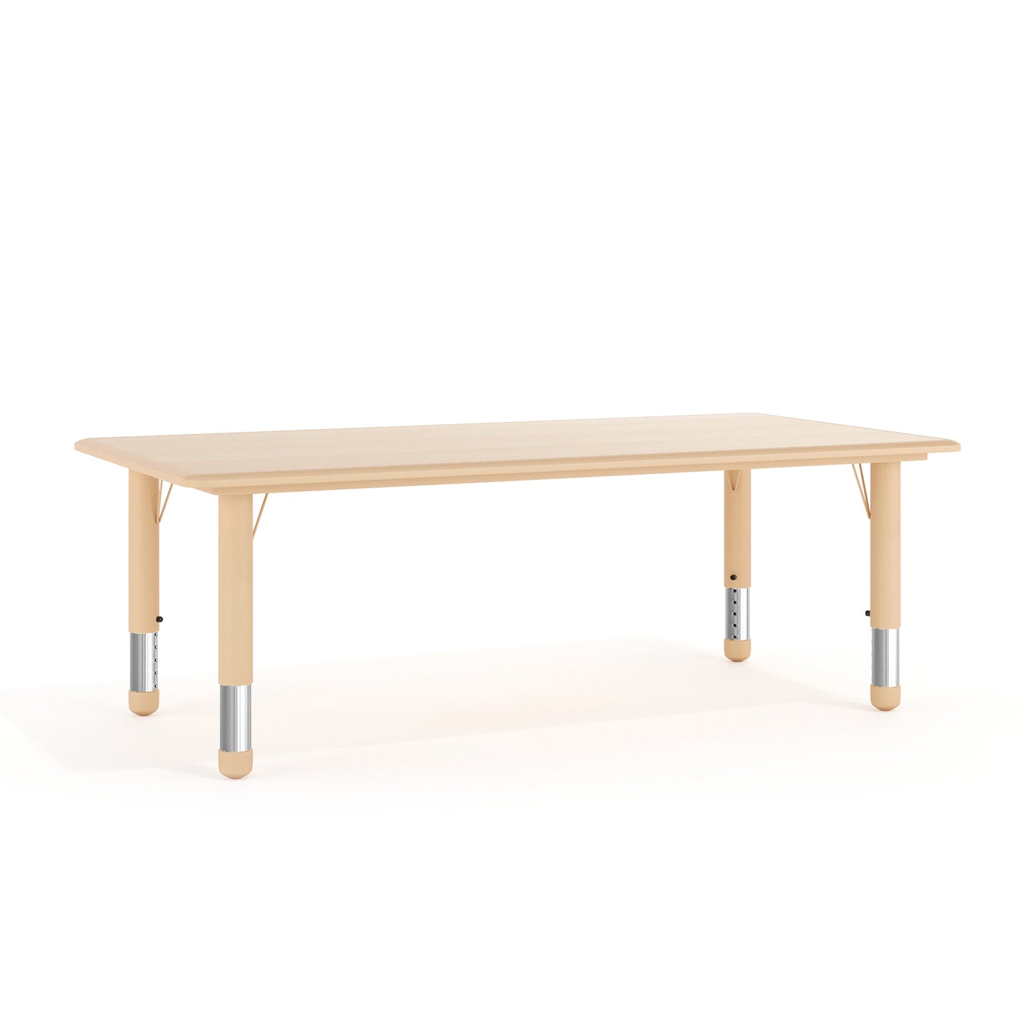 Wren Adjustable Height Kids Activity Table, Natural Plastic, 23.6"W x 47.25"L, Rectangular, Table Only Natural YU-YCY-060-RECT-TBL-NAT-GG