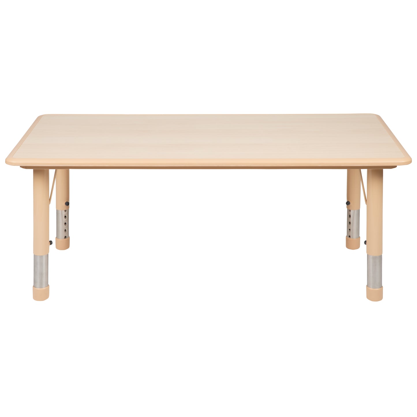 Wren Adjustable Height Kids Activity Table, Natural Plastic, 23.6"W x 47.25"L, Rectangular, Table Only Natural YU-YCY-060-RECT-TBL-NAT-GG