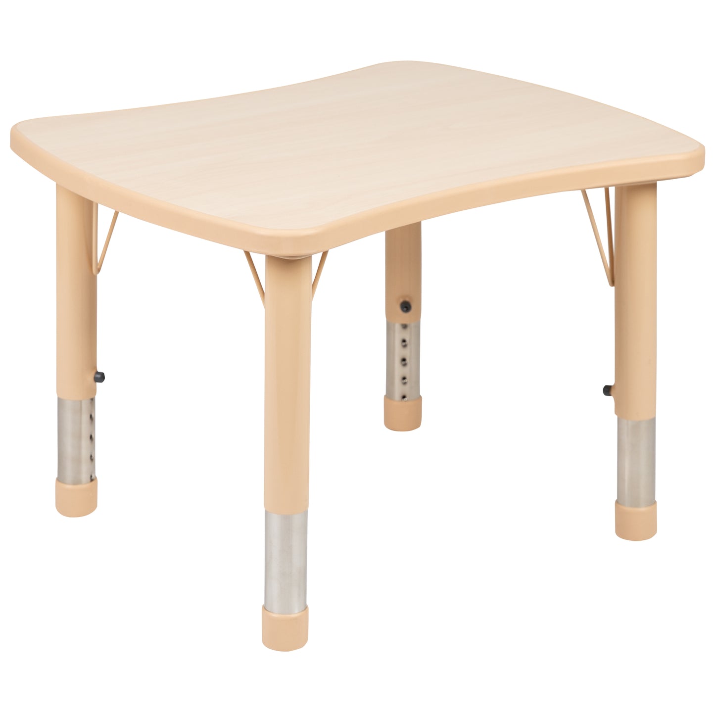 Wren 21.875"W x 26.625"L Rectangular Natural Plastic Height Adjustable Activity Table Natural