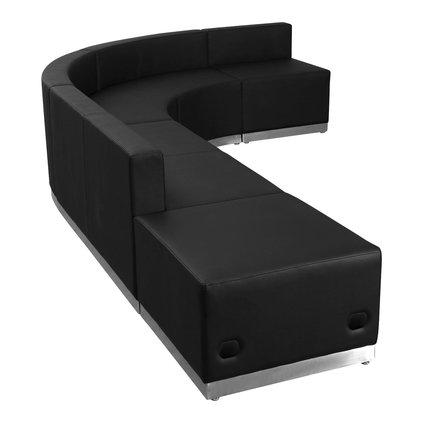 HERCULES Alon Series Black LeatherSoft Reception Configuration, 5 Pieces Black ZB-803-610-SET-BK-GG