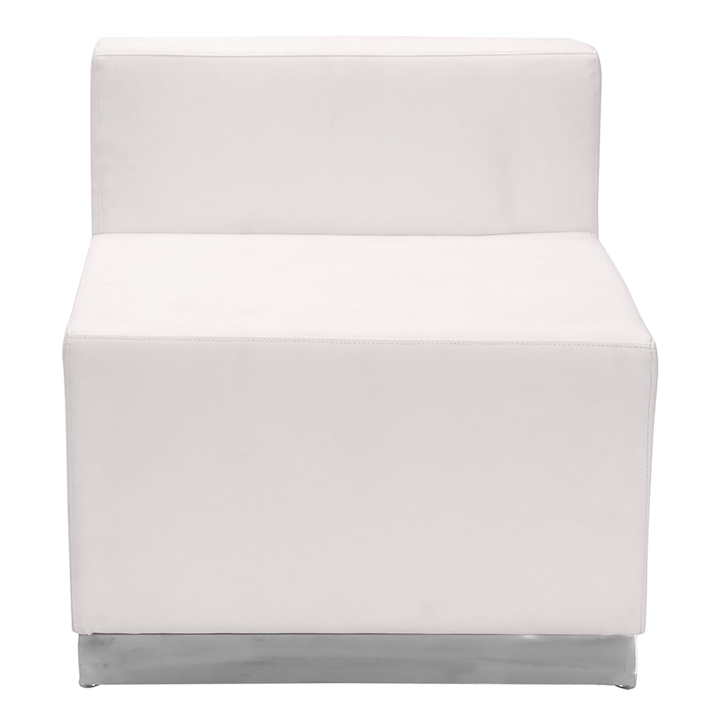 HERCULES Alon Series Melrose White LeatherSoft Reception Configuration, 8 Pieces Melrose White ZB-803-620-SET-WH-GG