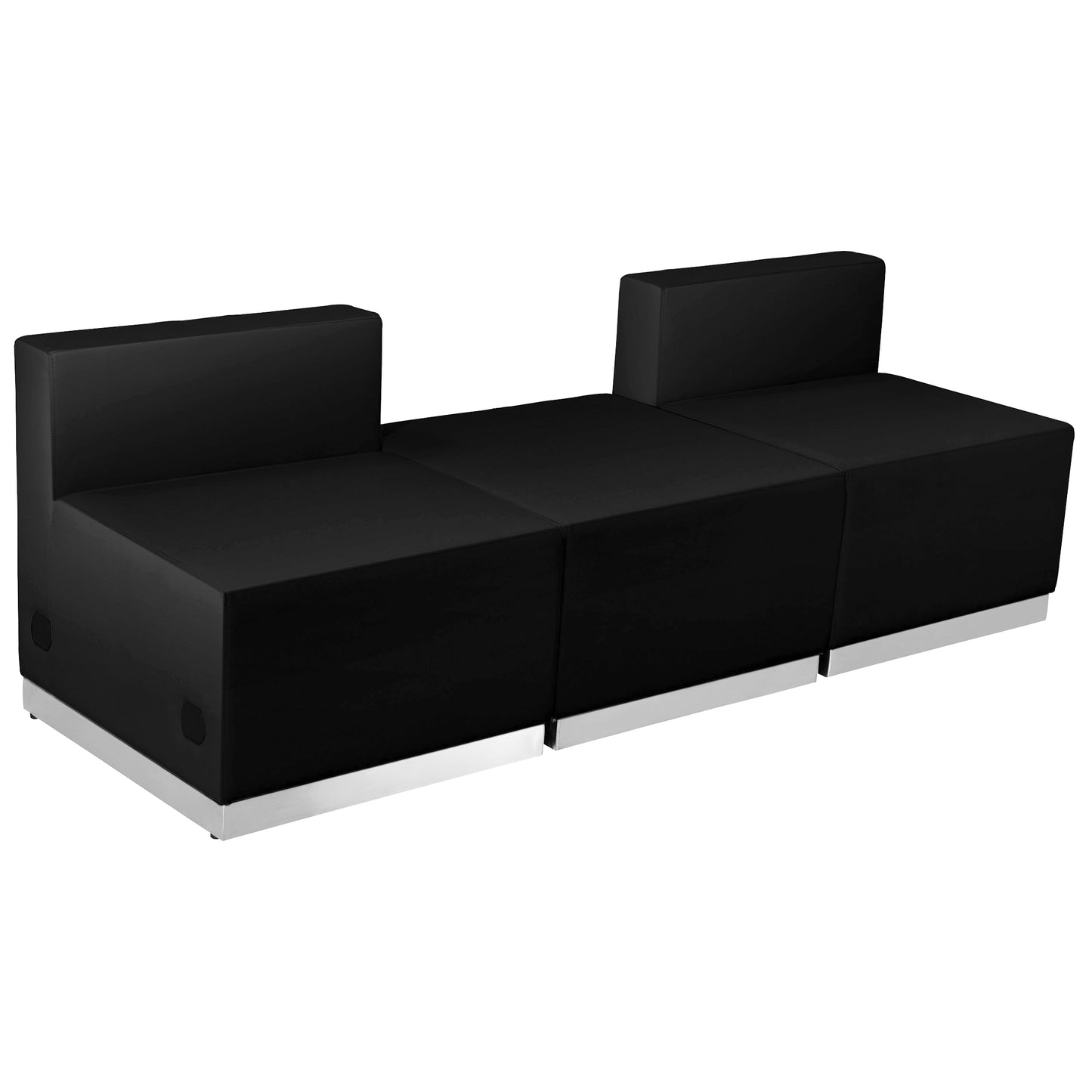HERCULES Alon Series Black LeatherSoft Reception Configuration, 3 Pieces Black