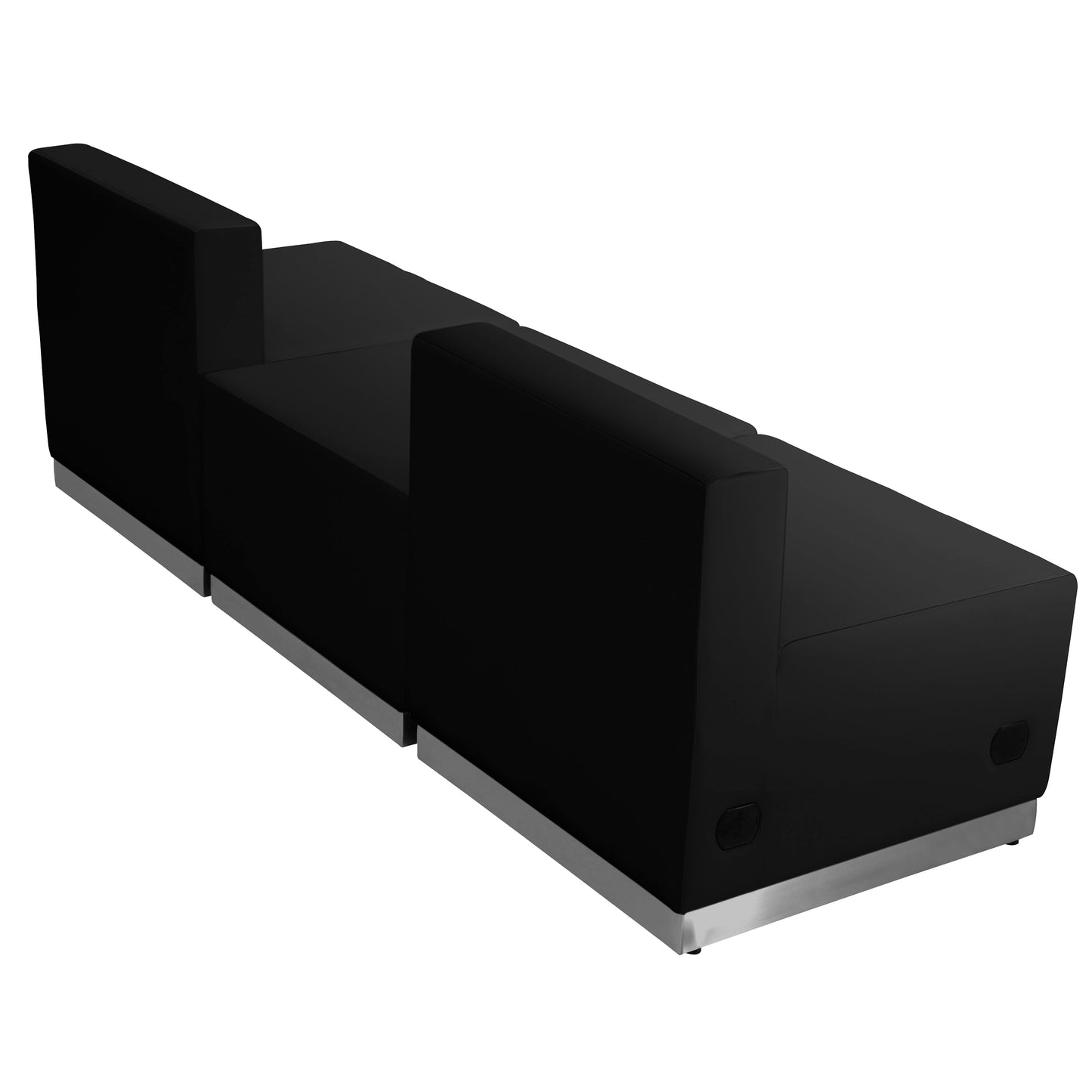 HERCULES Alon Series Black LeatherSoft Reception Configuration, 3 Pieces Black