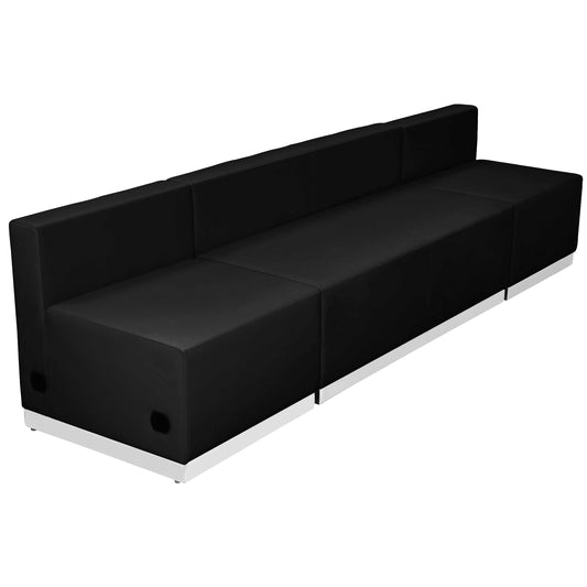 HERCULES Alon Series Black LeatherSoft Reception Configuration, 3 Pieces Black
