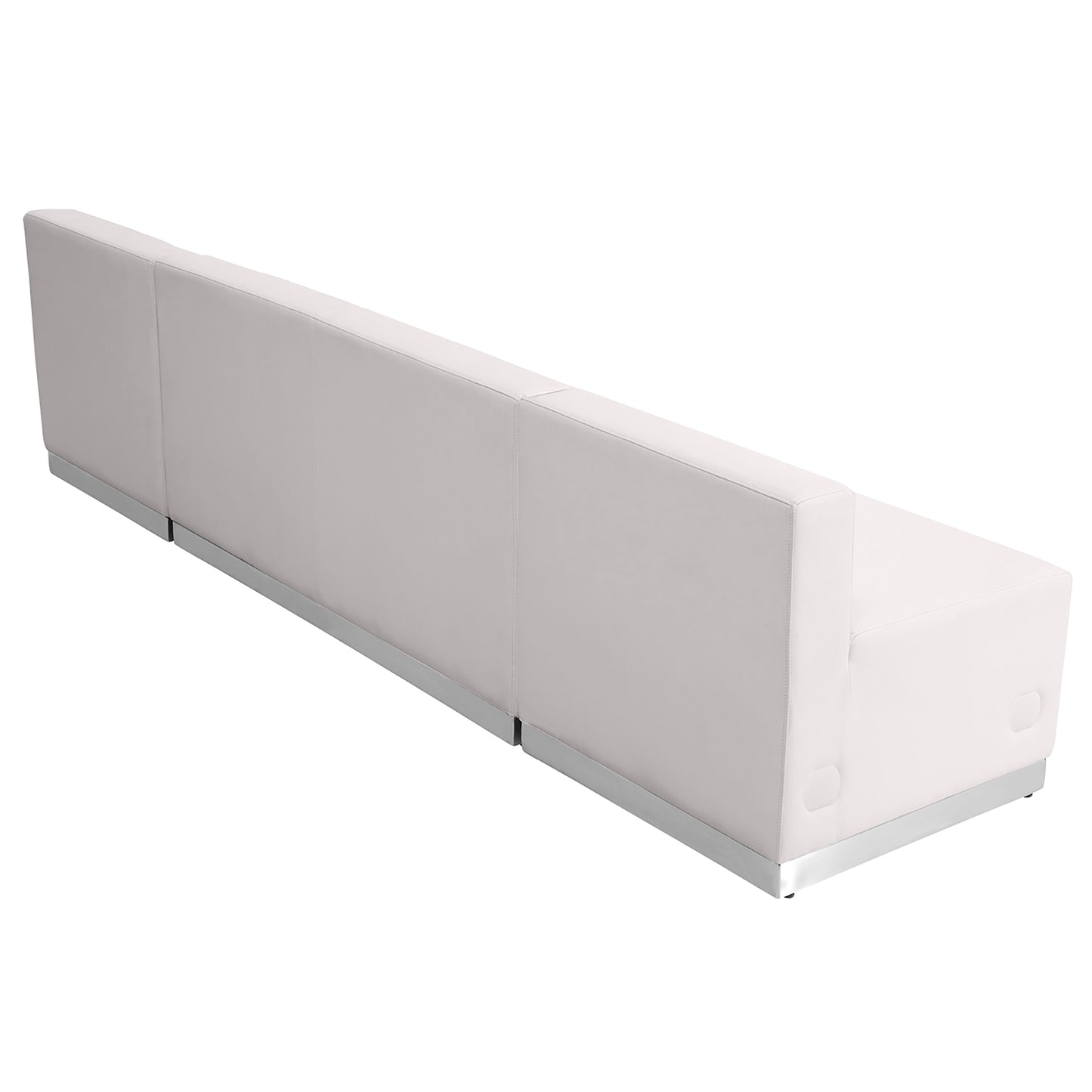 HERCULES Alon Series Melrose White LeatherSoft Reception Configuration, 3 Pieces Melrose White