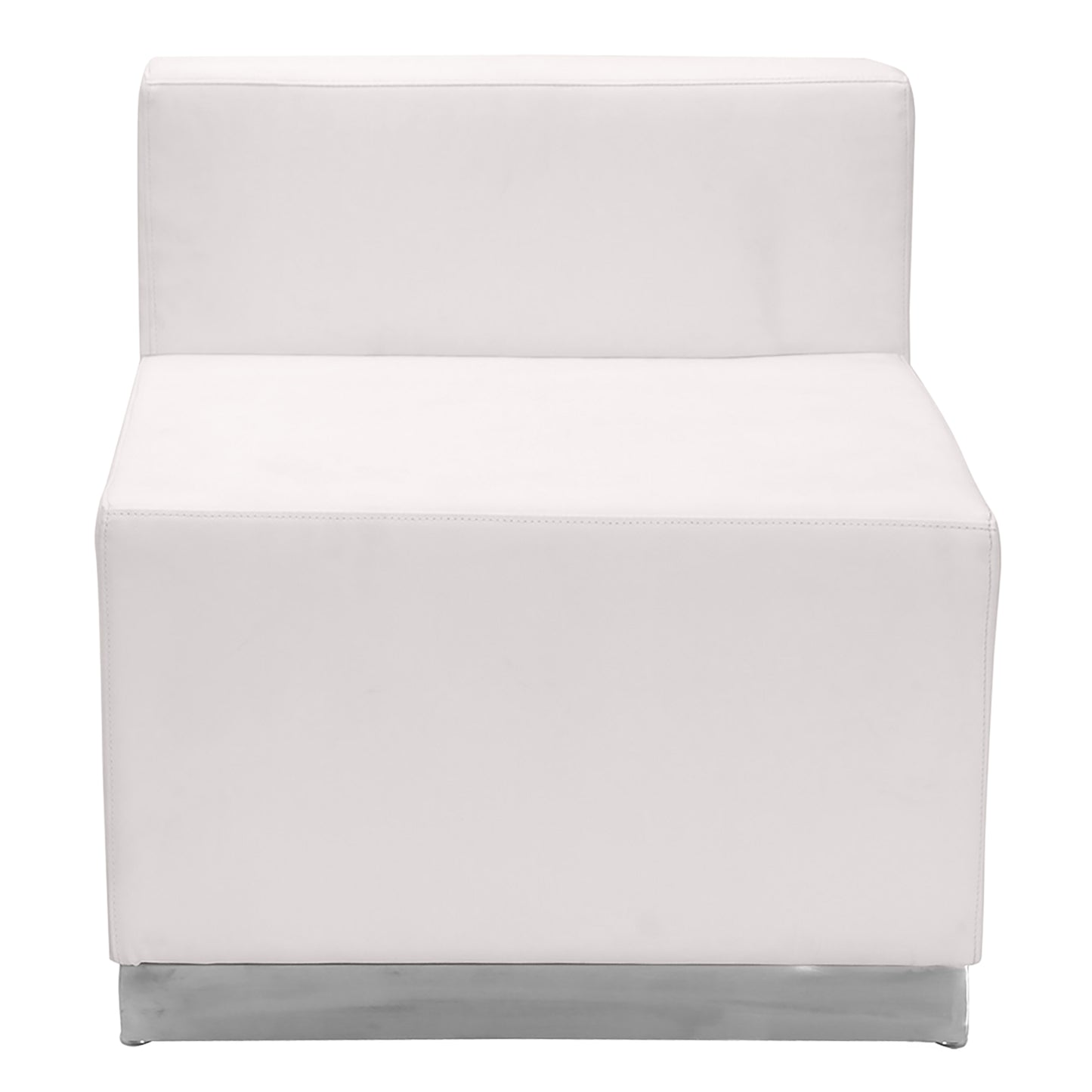 HERCULES Alon Series Melrose White LeatherSoft Reception Configuration, 3 Pieces Melrose White